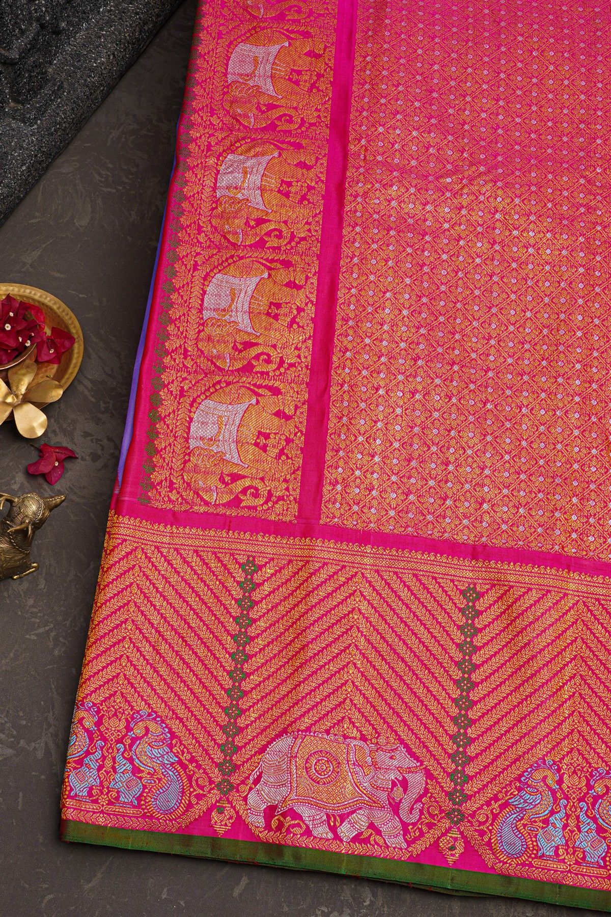 Gadwal Silk Lavender Saree