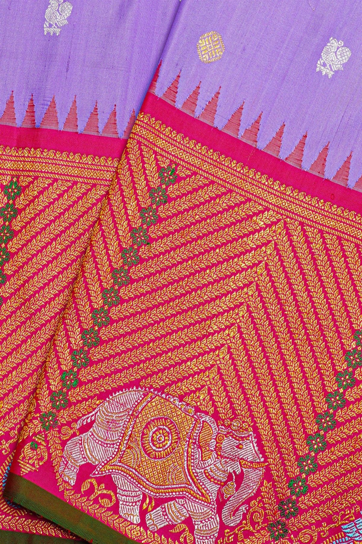 Gadwal Silk Lavender Saree