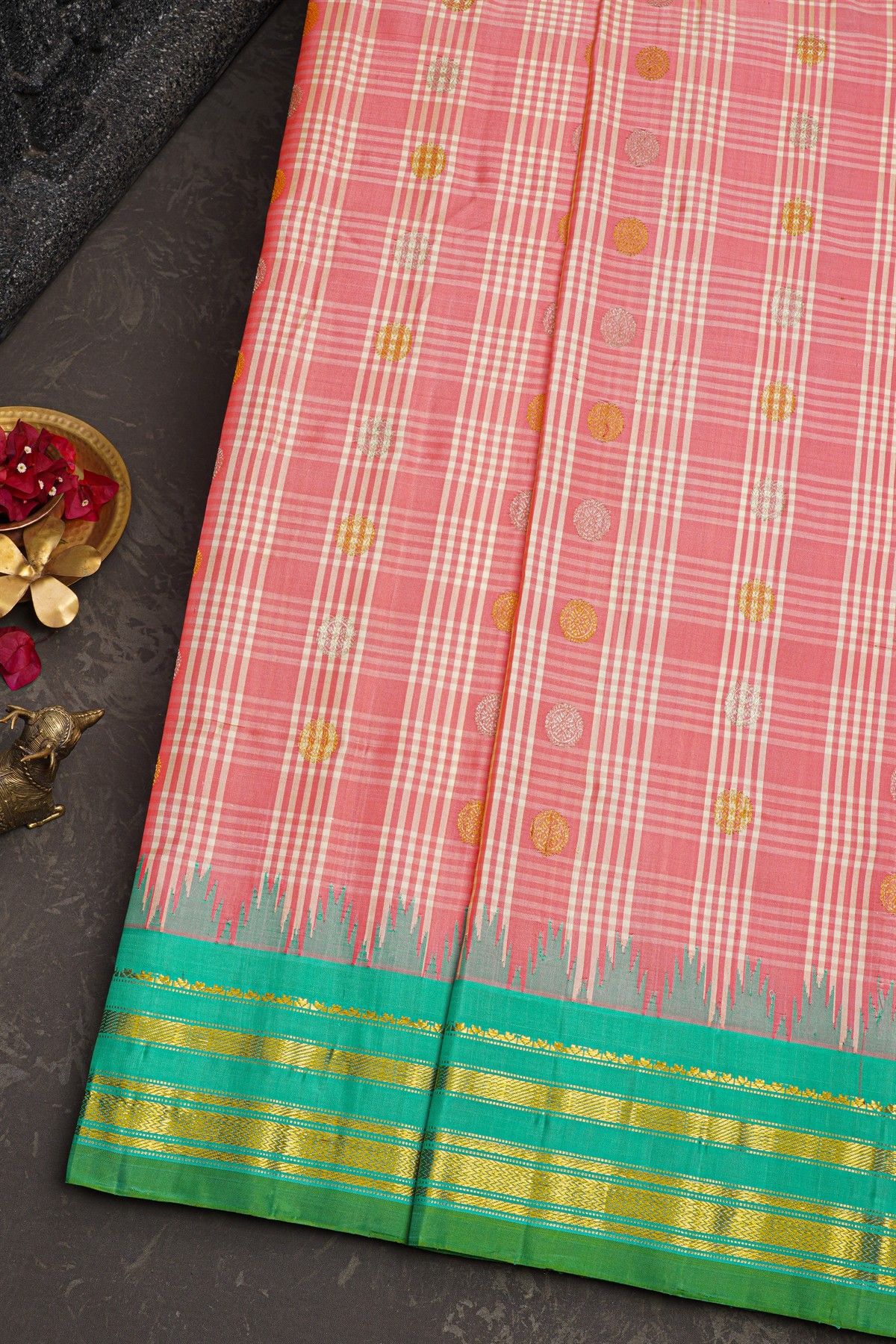 Gadwal Silk Multi Colour Saree