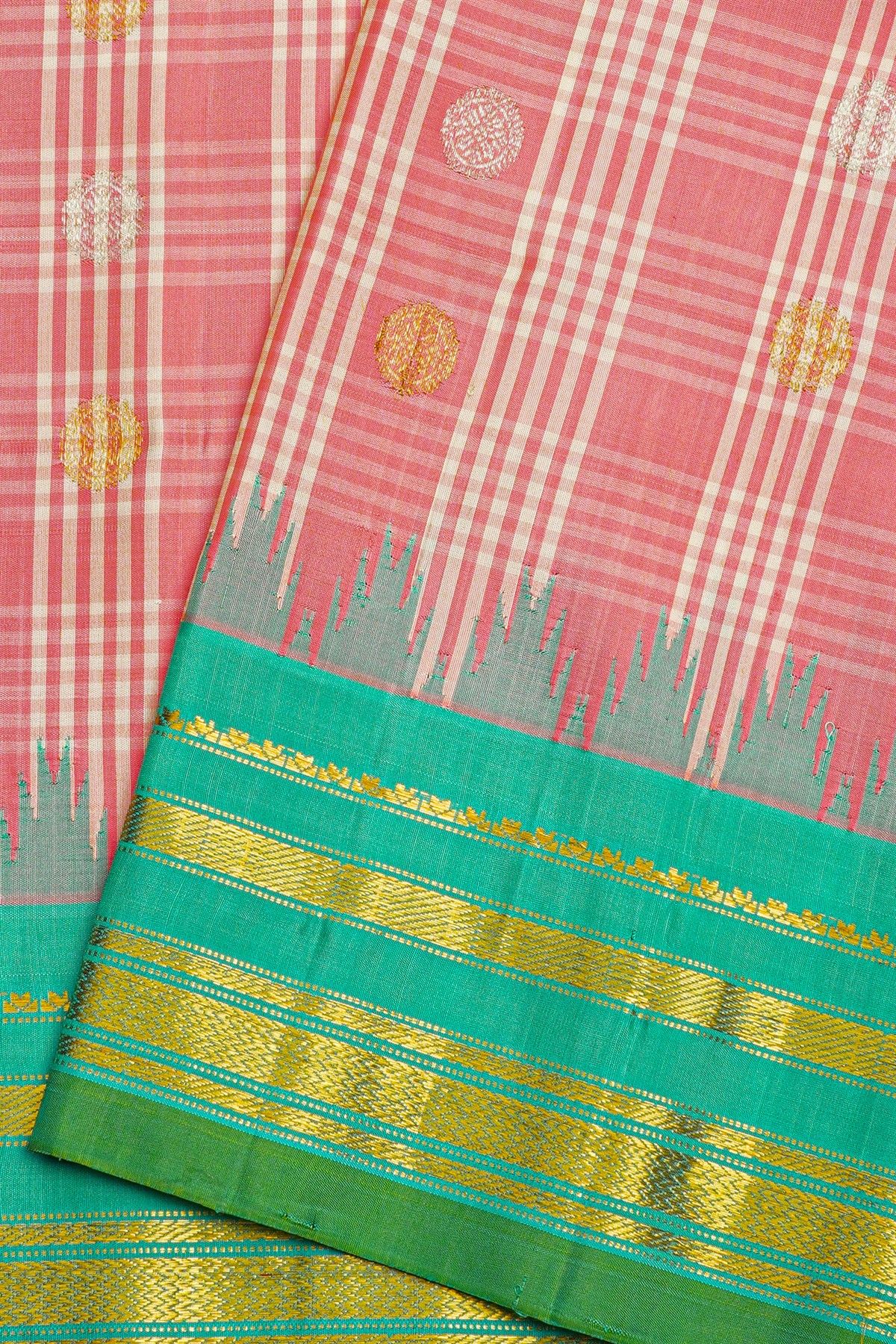 Gadwal Silk Multi Colour Saree