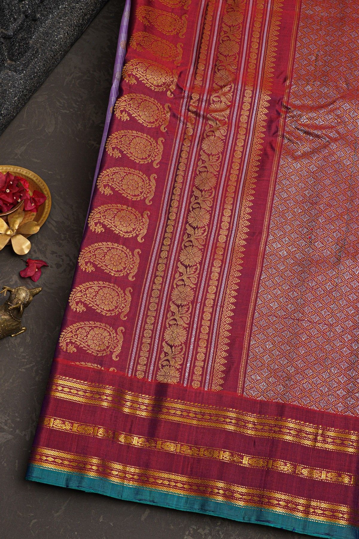 Gadwal Silk Lavender Saree