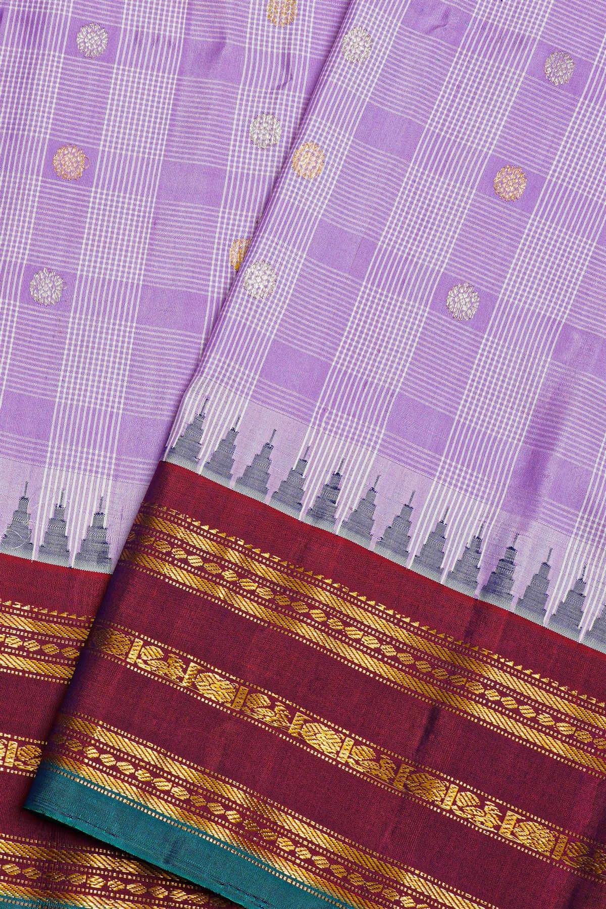 Gadwal Silk Lavender Saree