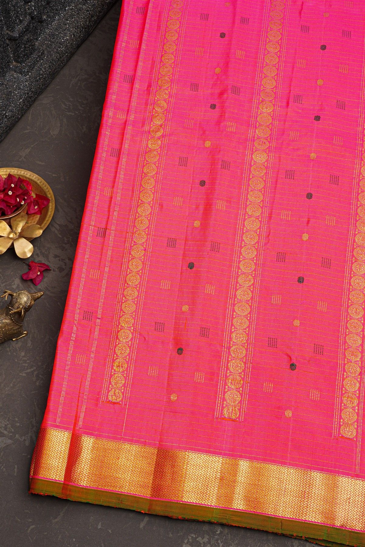 Gadwal Silk Pink Saree