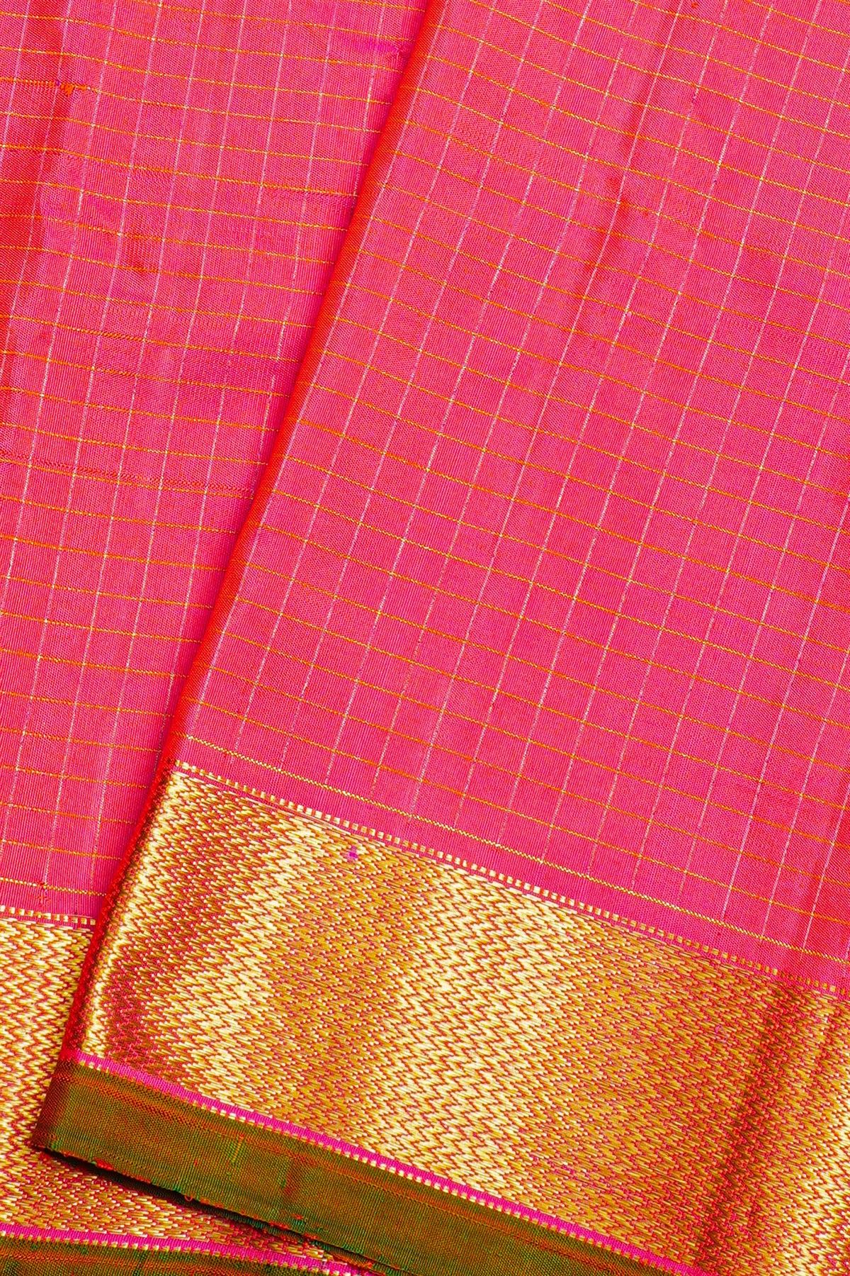 Gadwal Silk Pink Saree