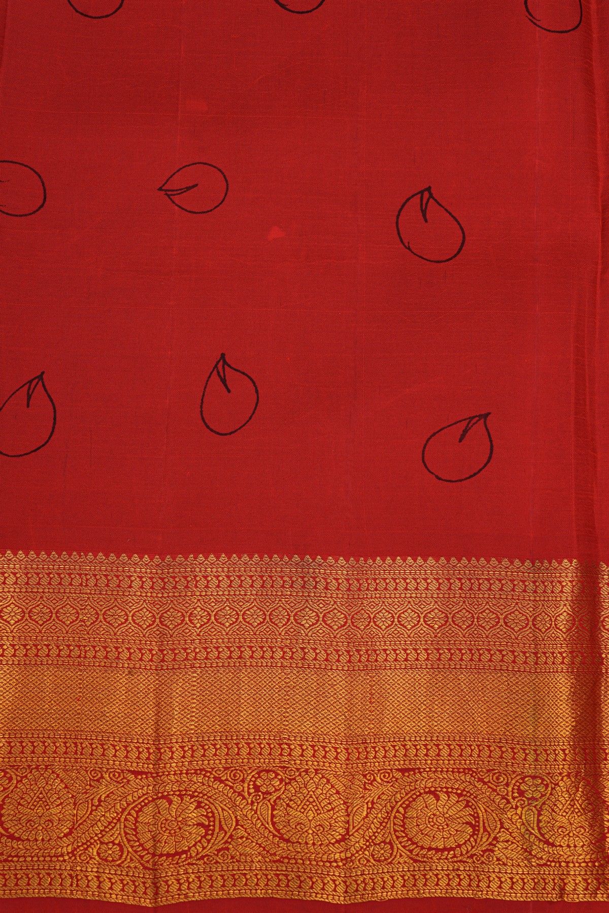 Kalamkari Silk Sea Blue Saree