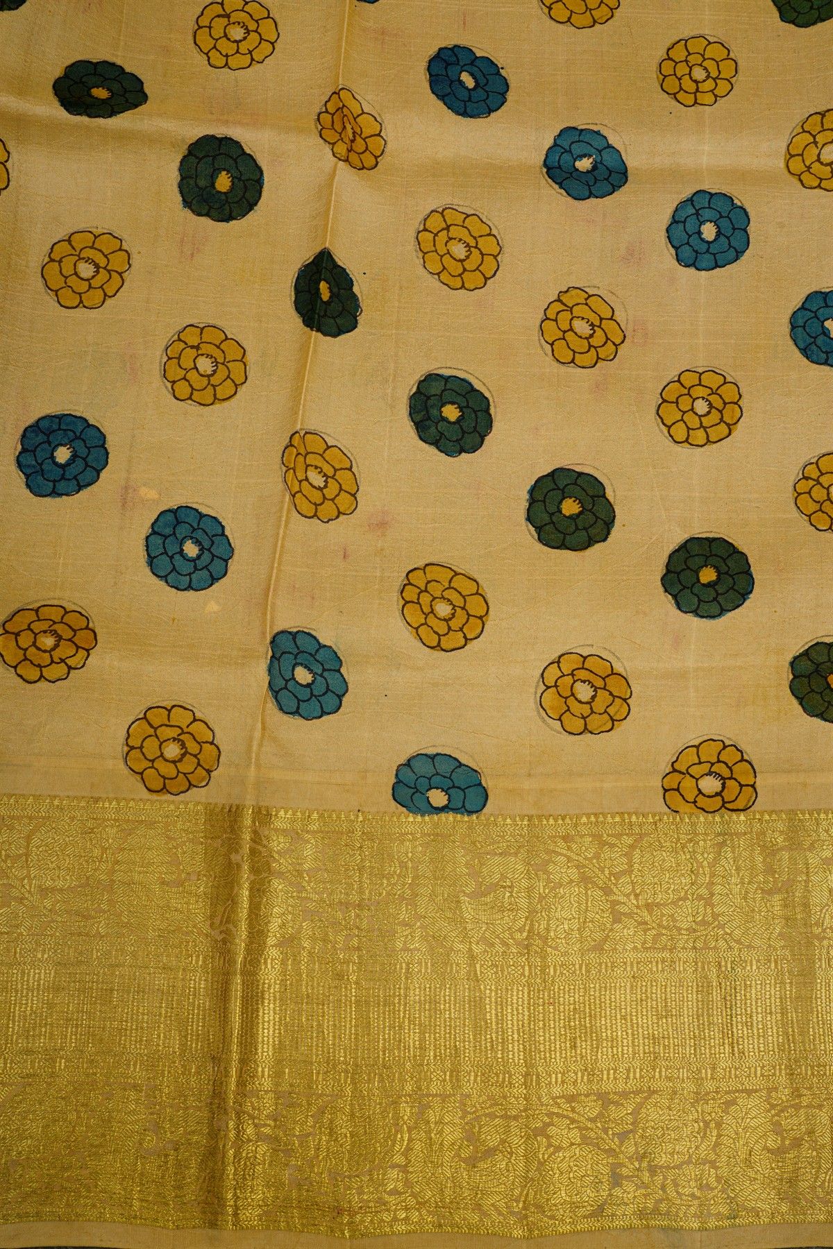 Kalamkari Silk Red Saree