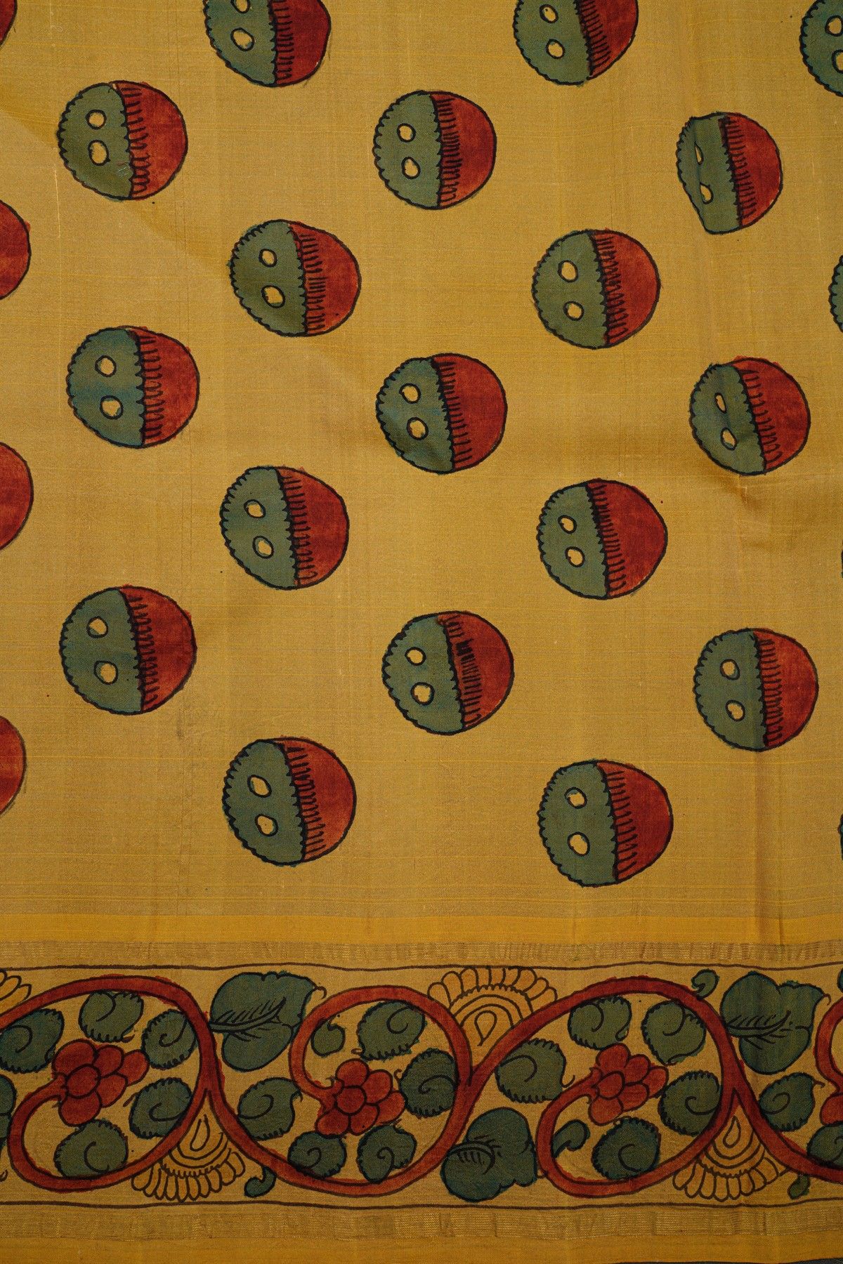 Kalamkari Silk Multi Colour Saree