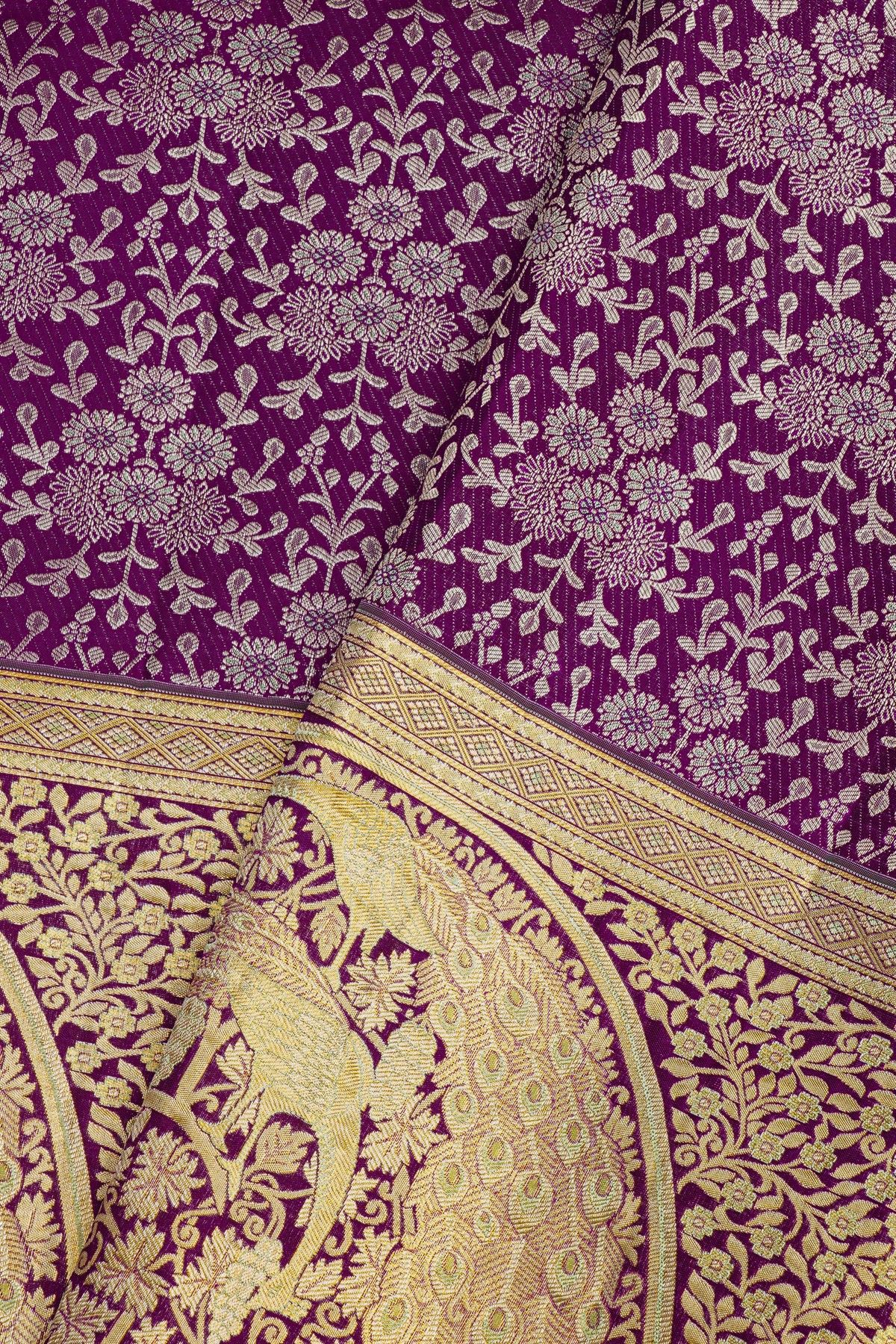 Kancheepuram Silk Purple Saree