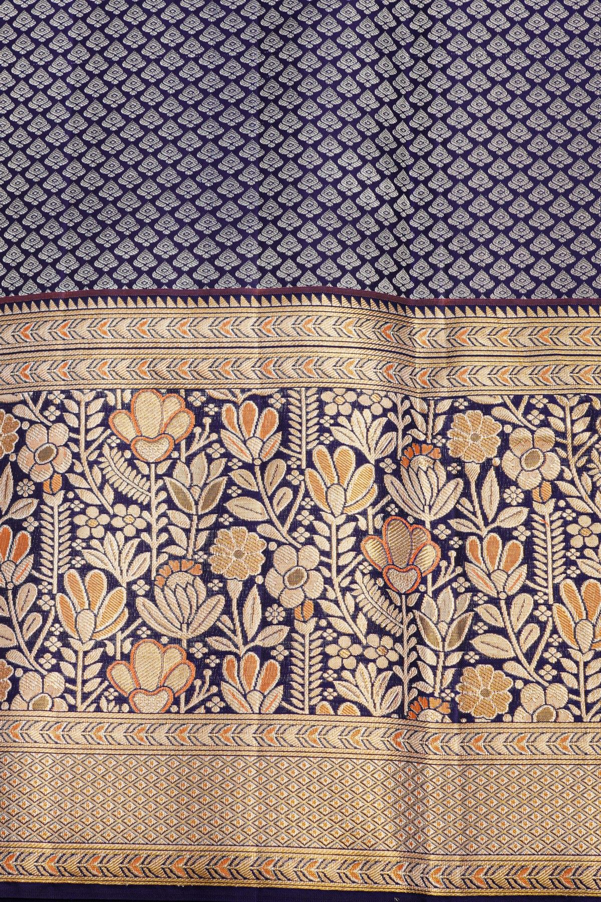 Kancheepuram Silk Peach Saree