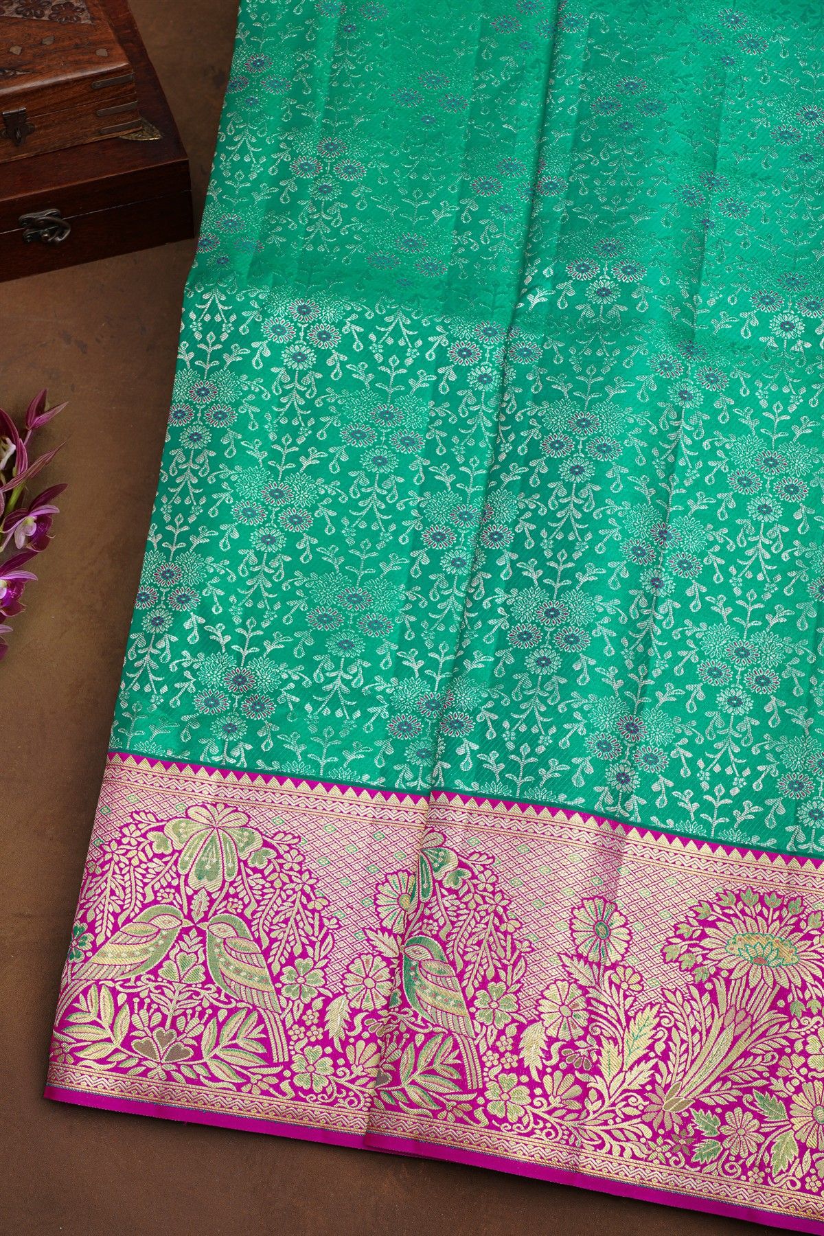 Kancheepuram Silk Sea Green Saree