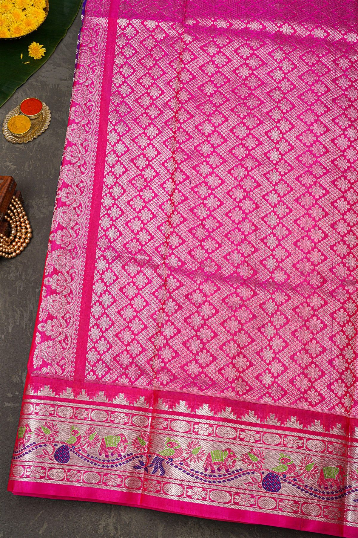 Venkatagiri Silk Purple Saree