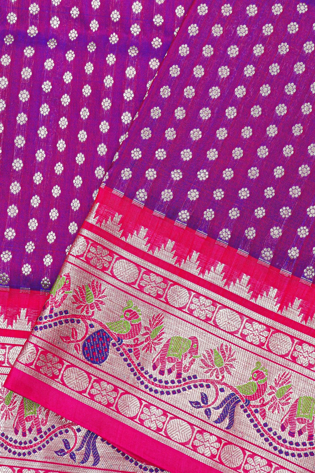 Venkatagiri Silk Purple Saree
