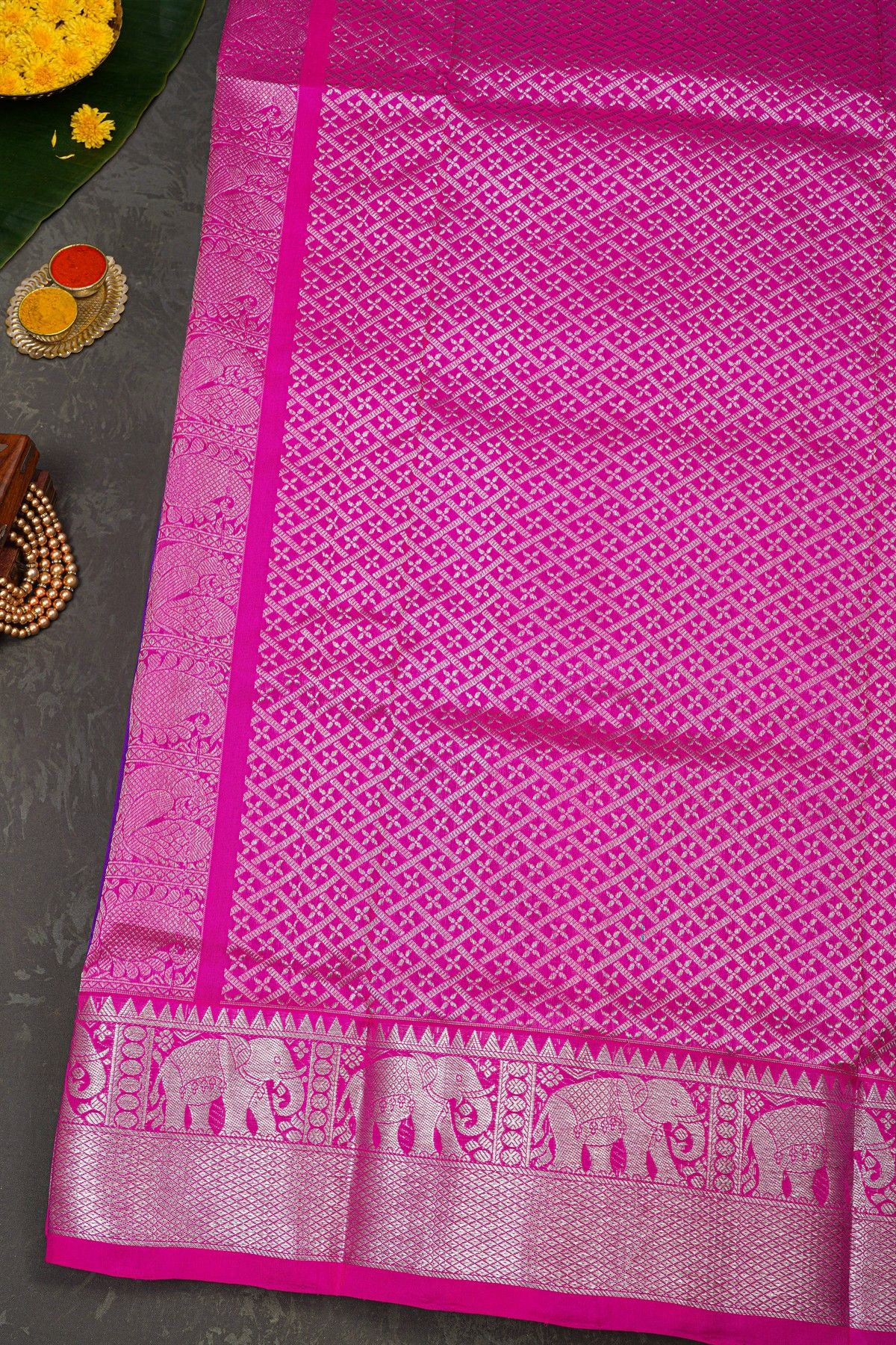 Venkatagiri Silk Purple Saree