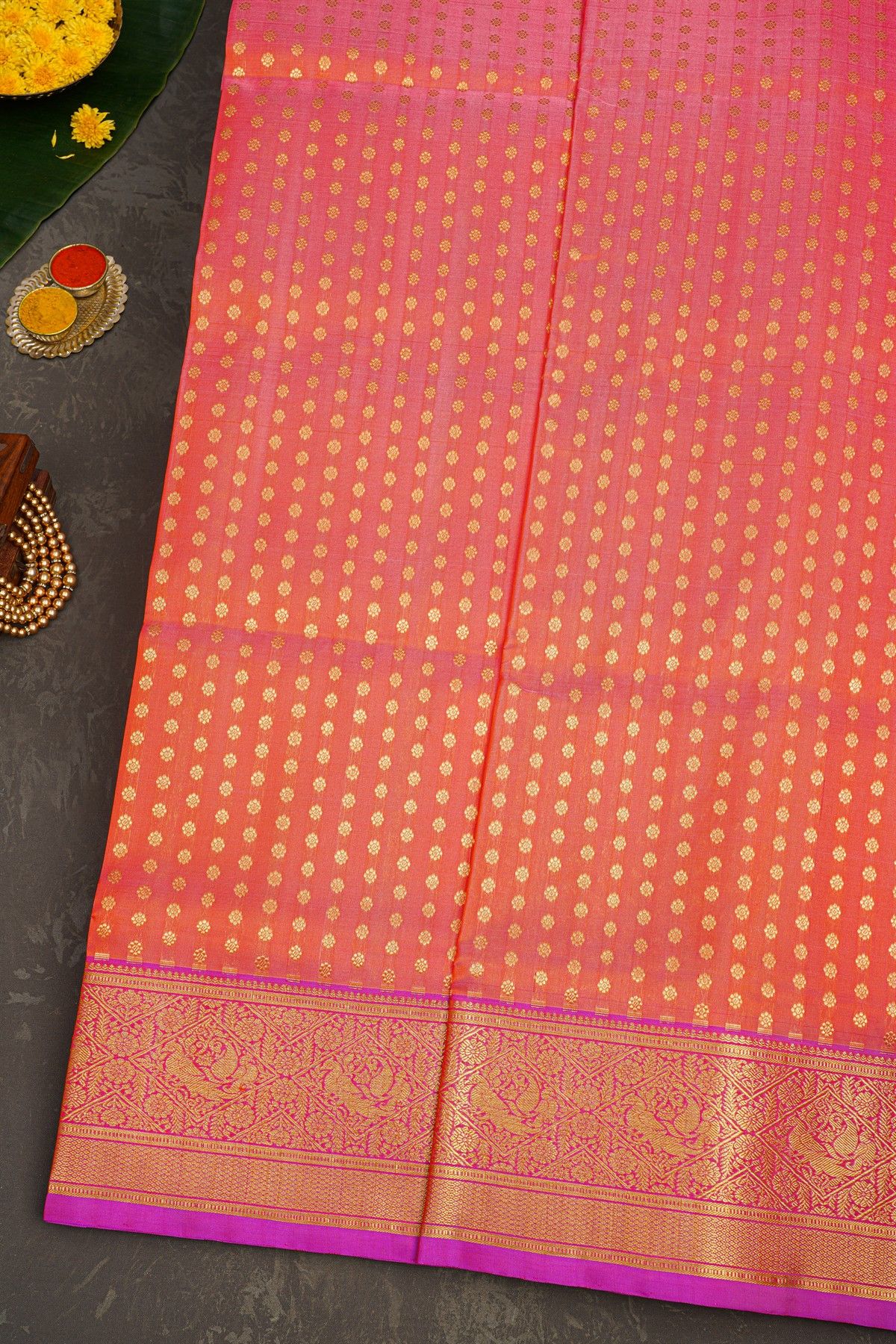 Venkatagiri Silk Dual colour Saree