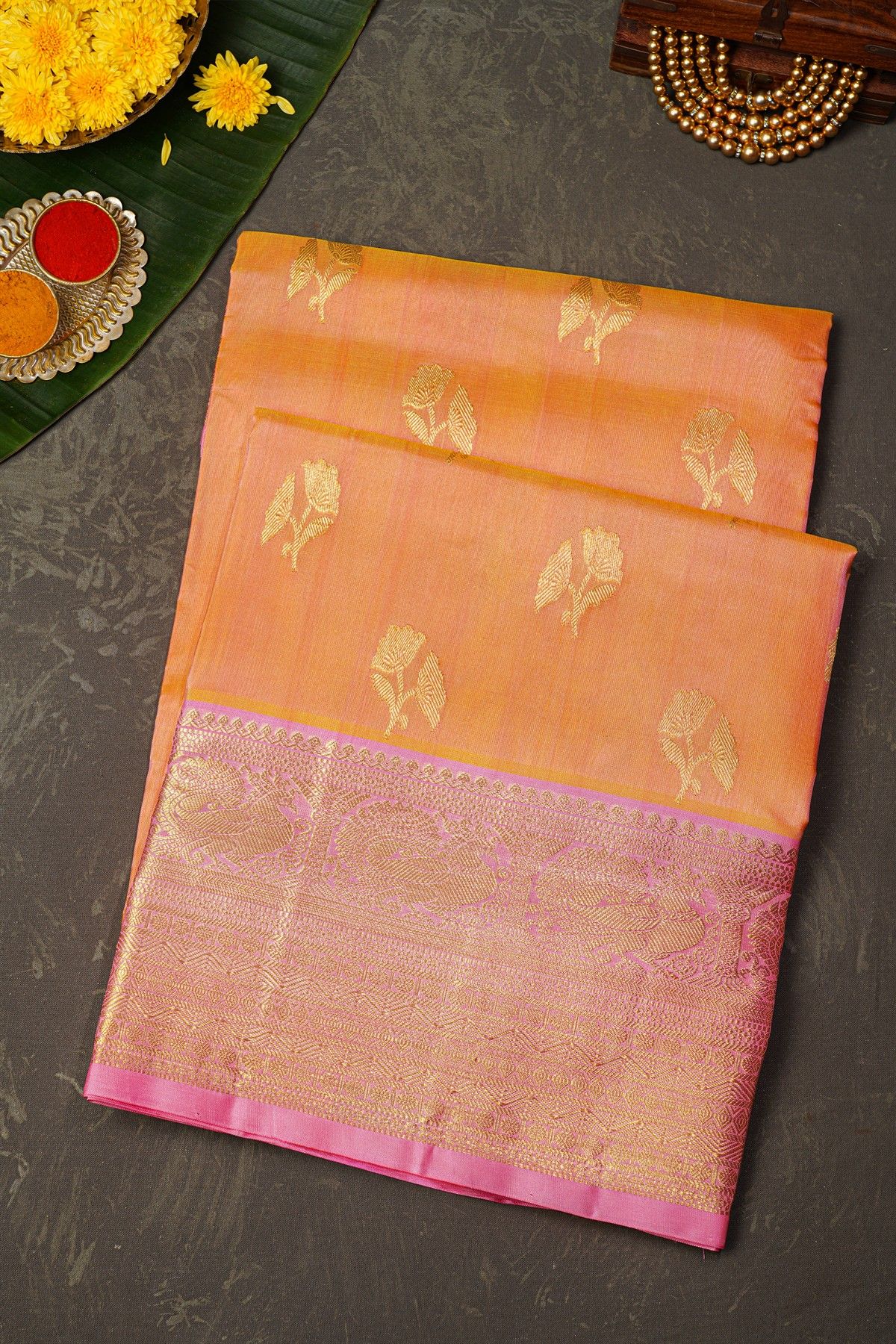 Venkatagiri Silk Dual Colour Saree