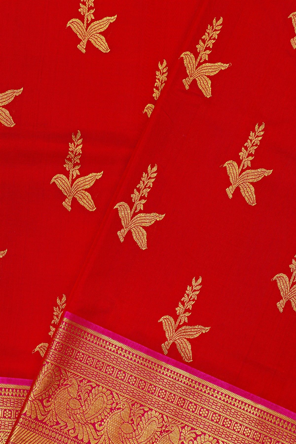 Venkatagiri Silk Red Saree