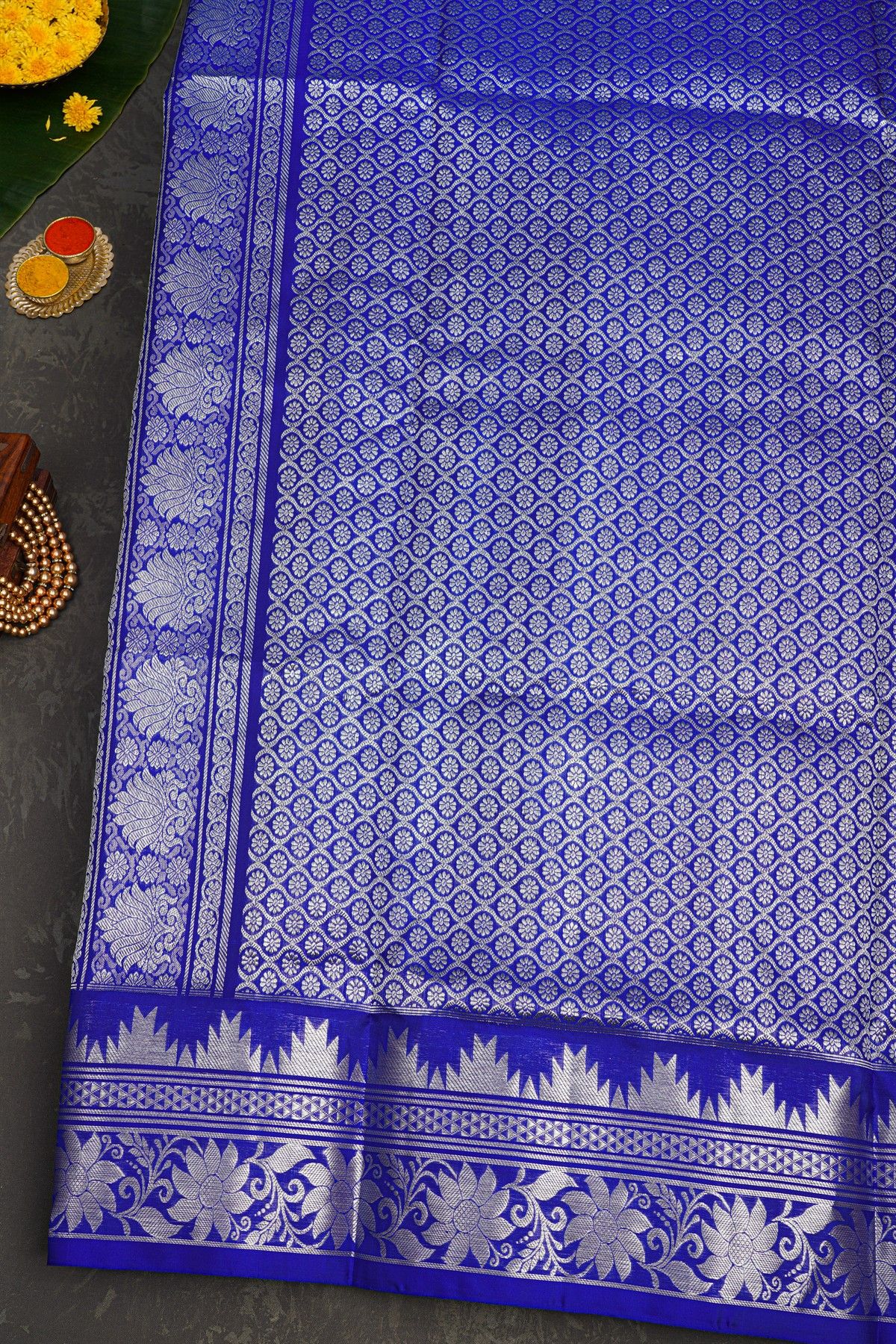 Venkatagiri Silk Royal Blue Saree
