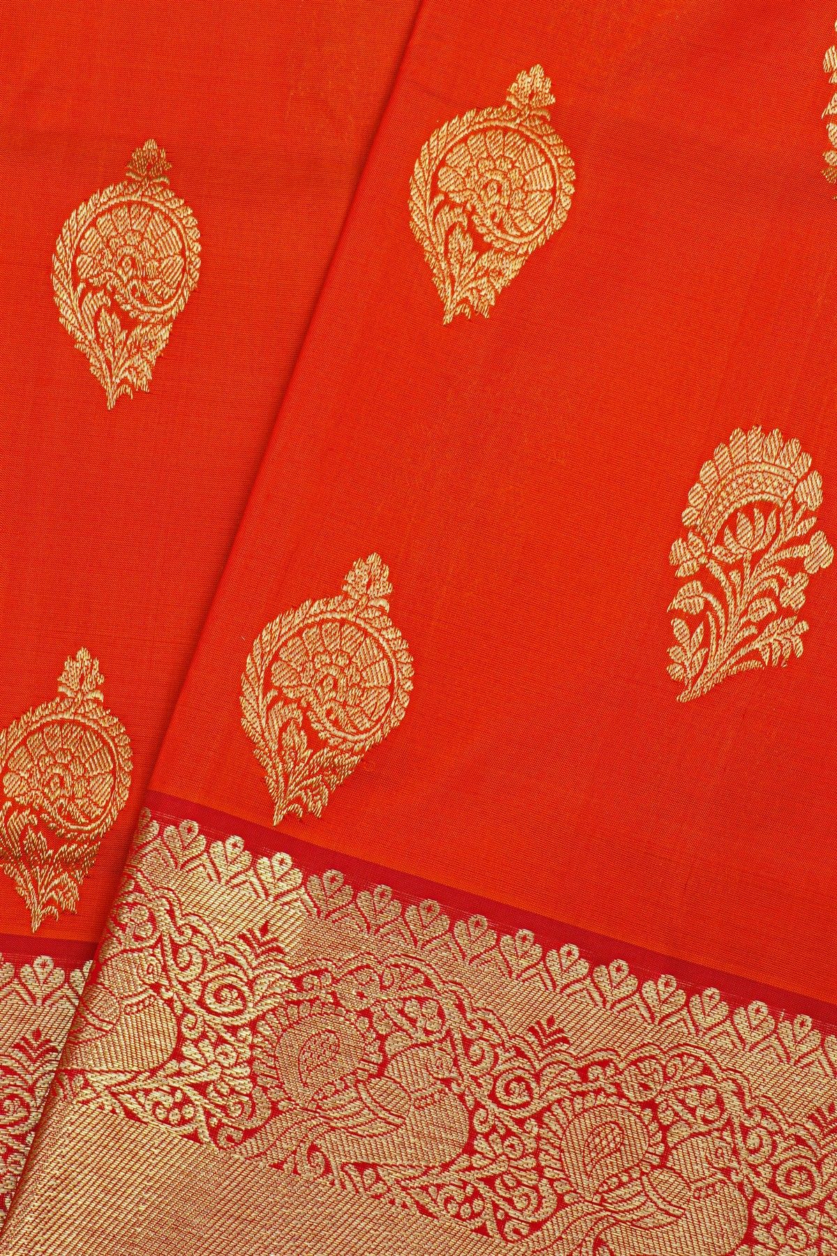 Venkatagiri Silk Red Saree