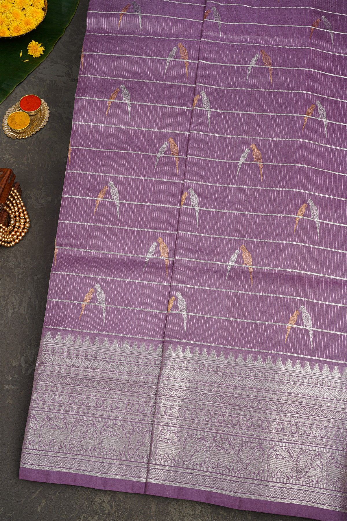 Venkatagiri Silk Lavender Saree