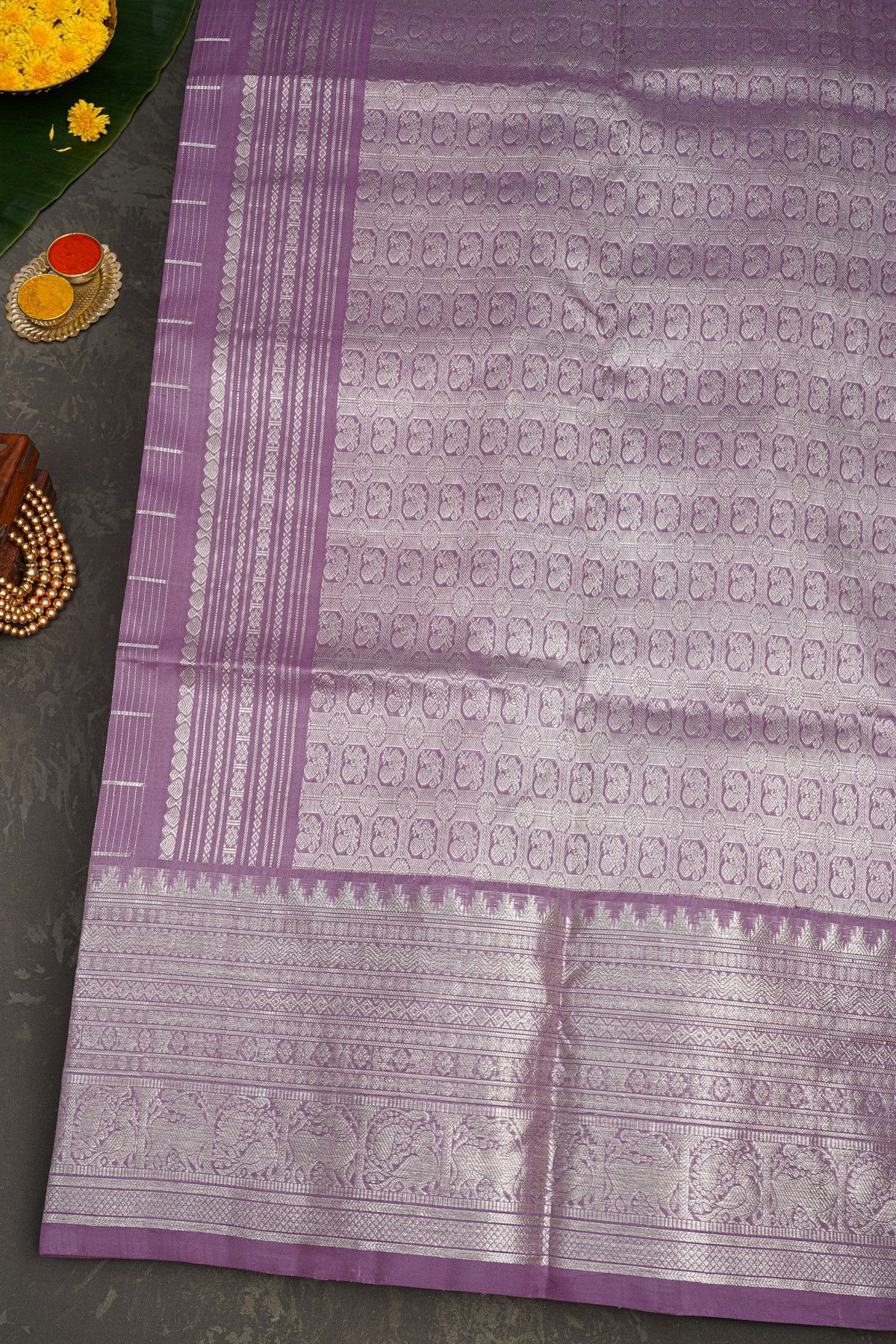 Venkatagiri Silk Lavender Saree