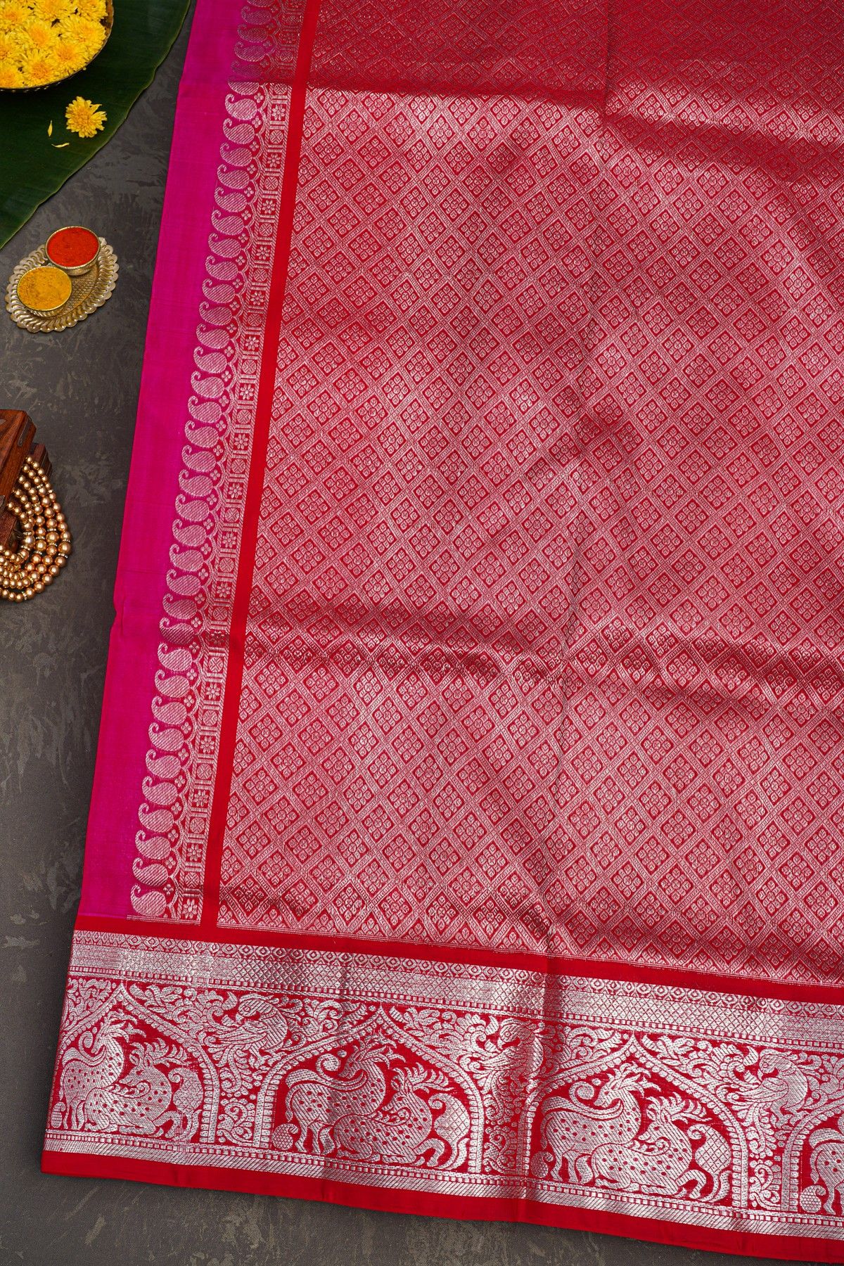 Venkatagiri Silk Dual Colour Saree