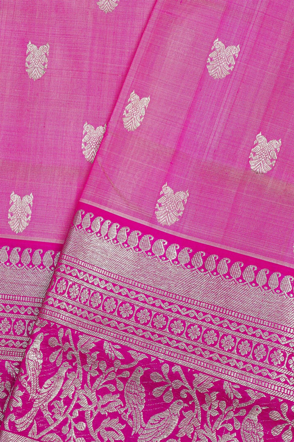 Venkatagiri Silk Pink Saree