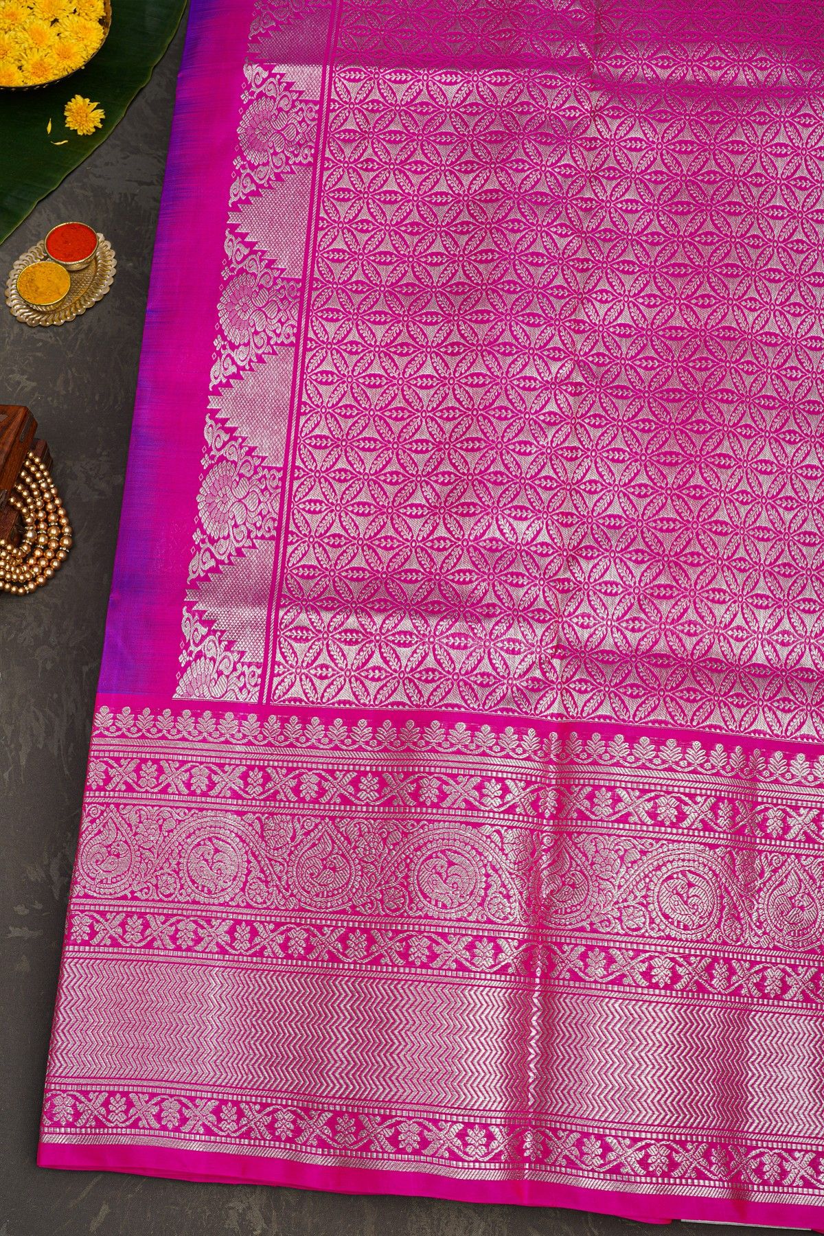 Venkatagiri Silk Purple Saree