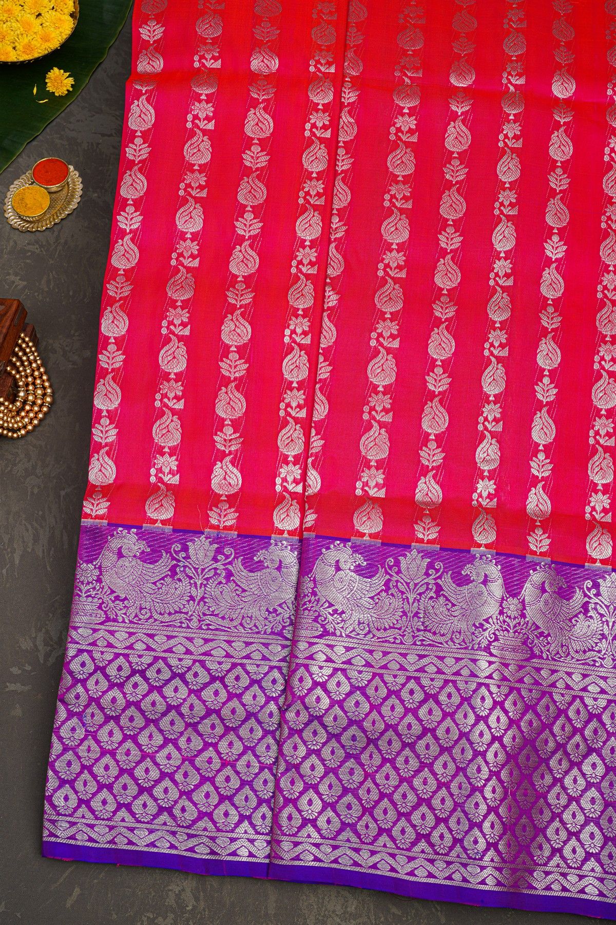Venkatagiri Silk Pink Saree
