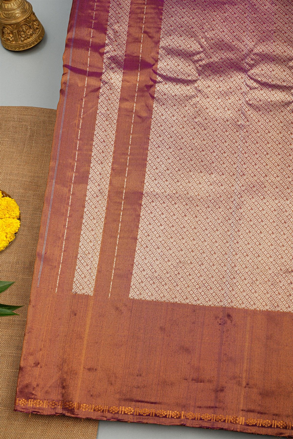 Gadwal Silk Violet Saree