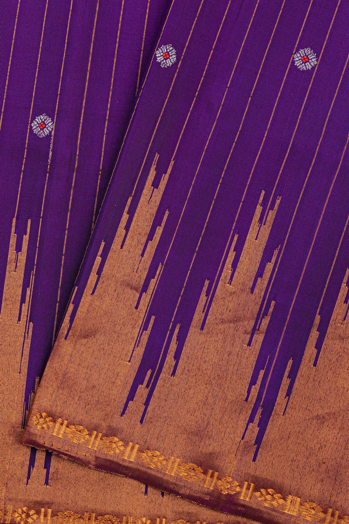 Gadwal Silk Violet Saree