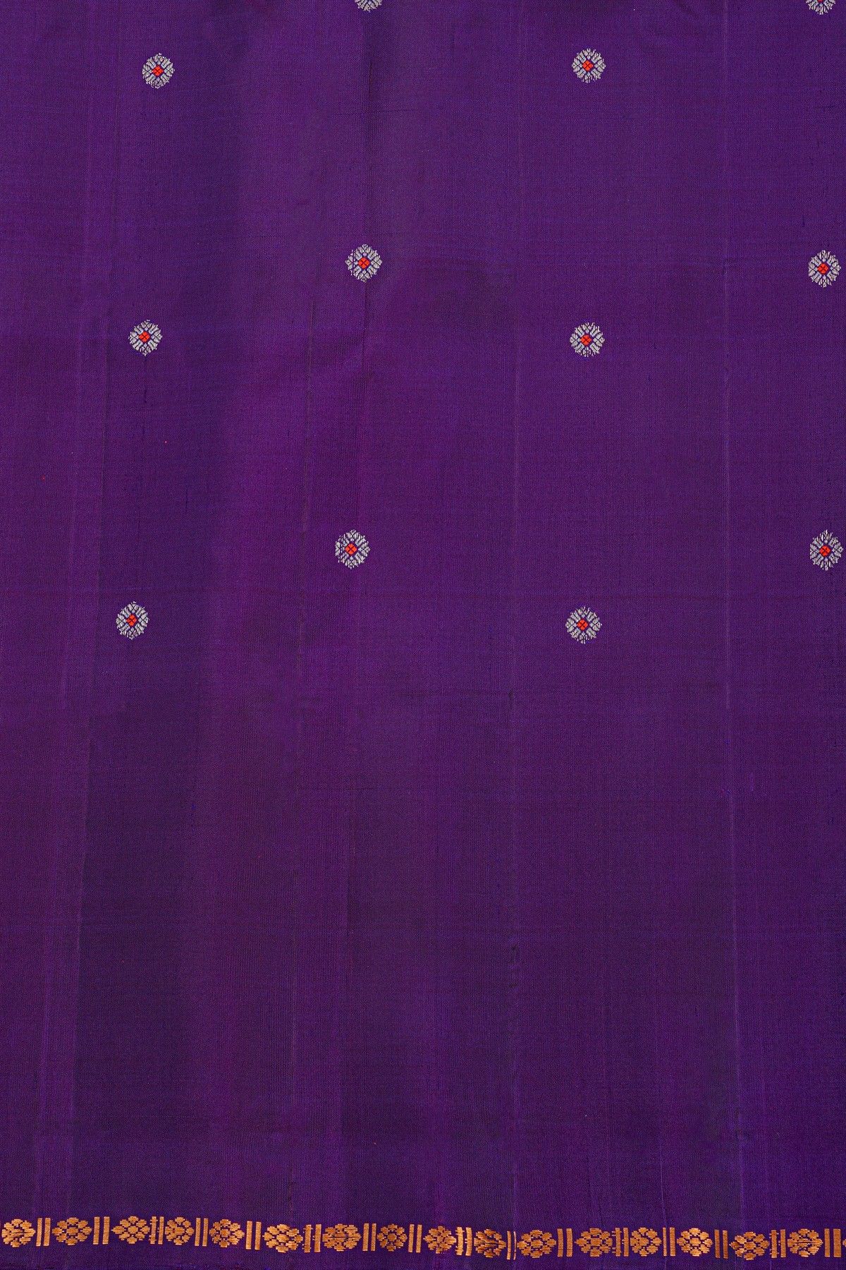 Gadwal Silk Violet Saree