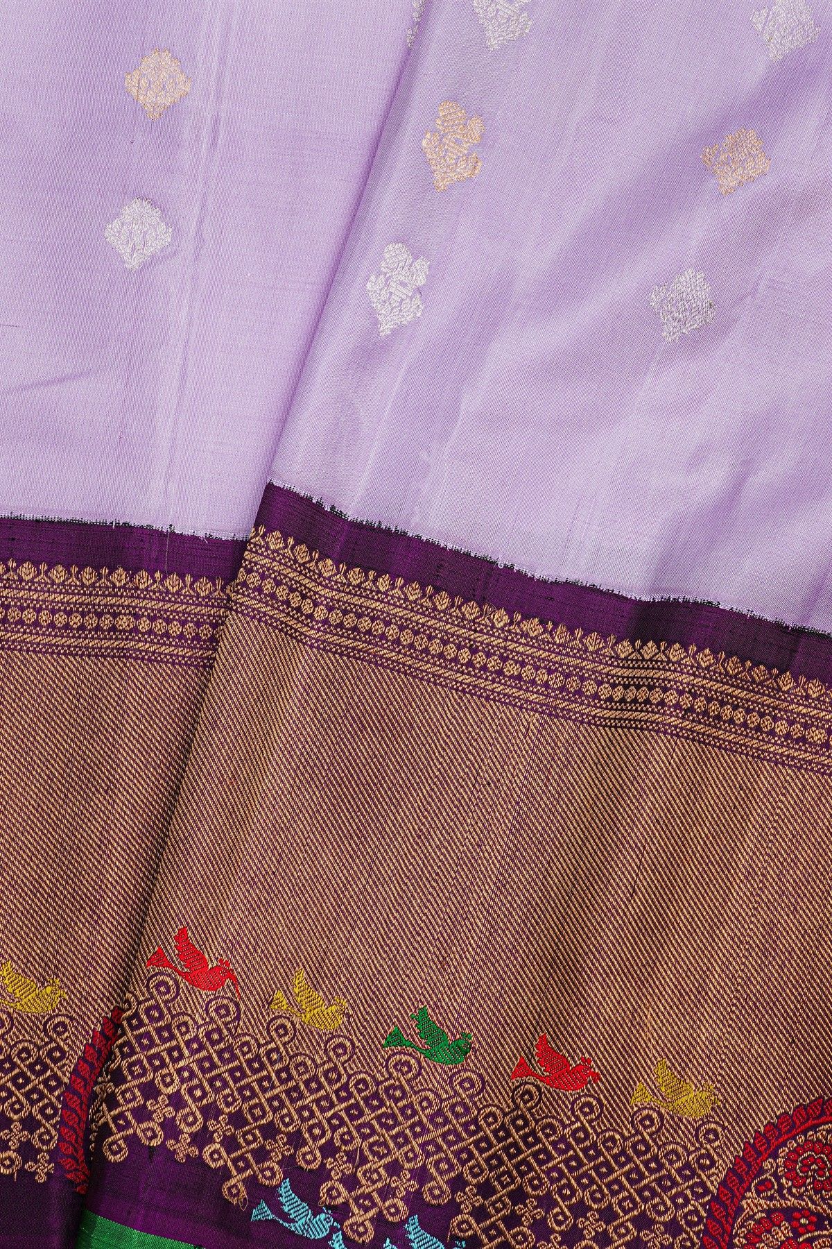 Gadwal Silk Lavender Saree