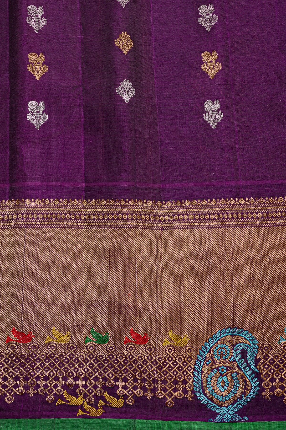 Gadwal Silk Lavender Saree