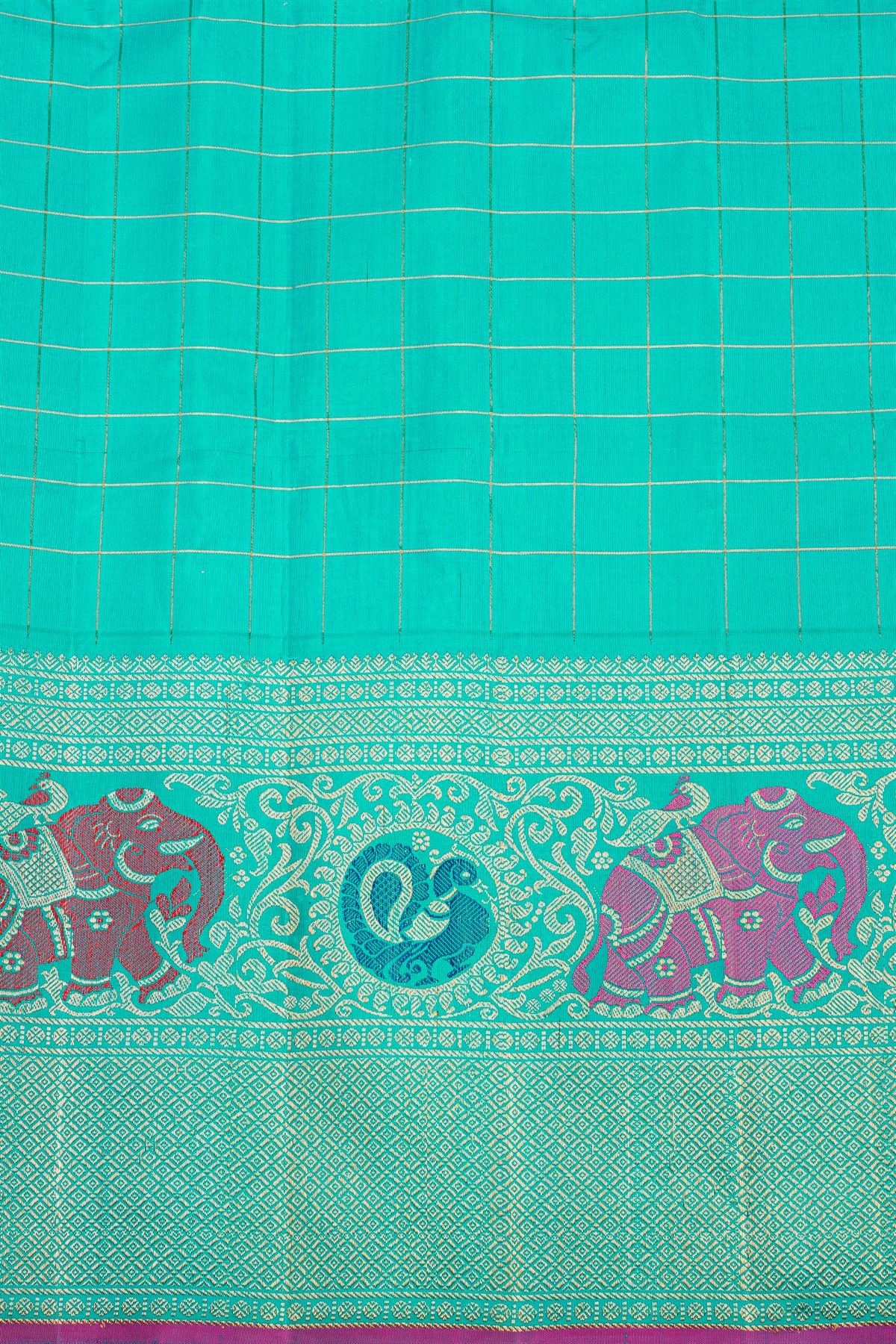 Gadwal Silk Violet Saree