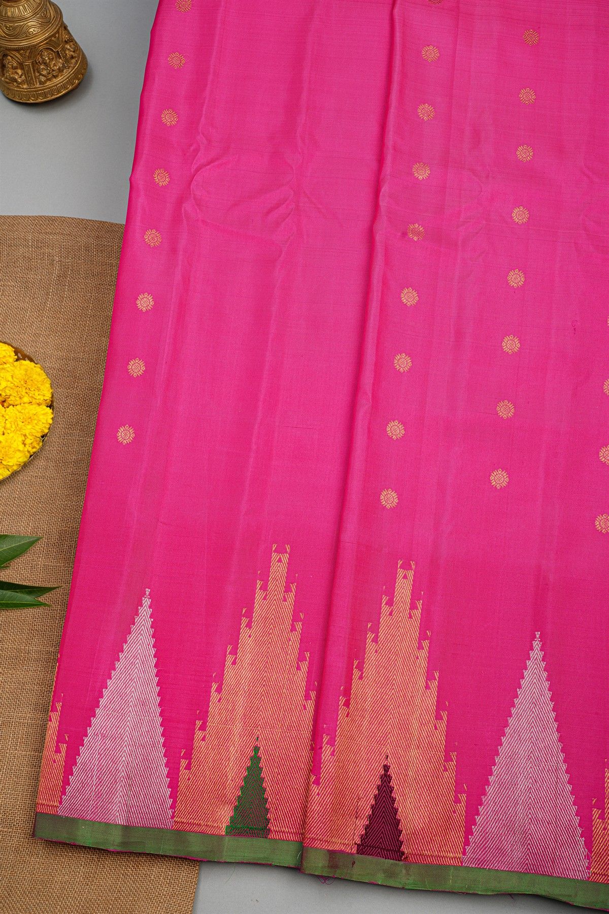 Gadwal Silk Pink Saree