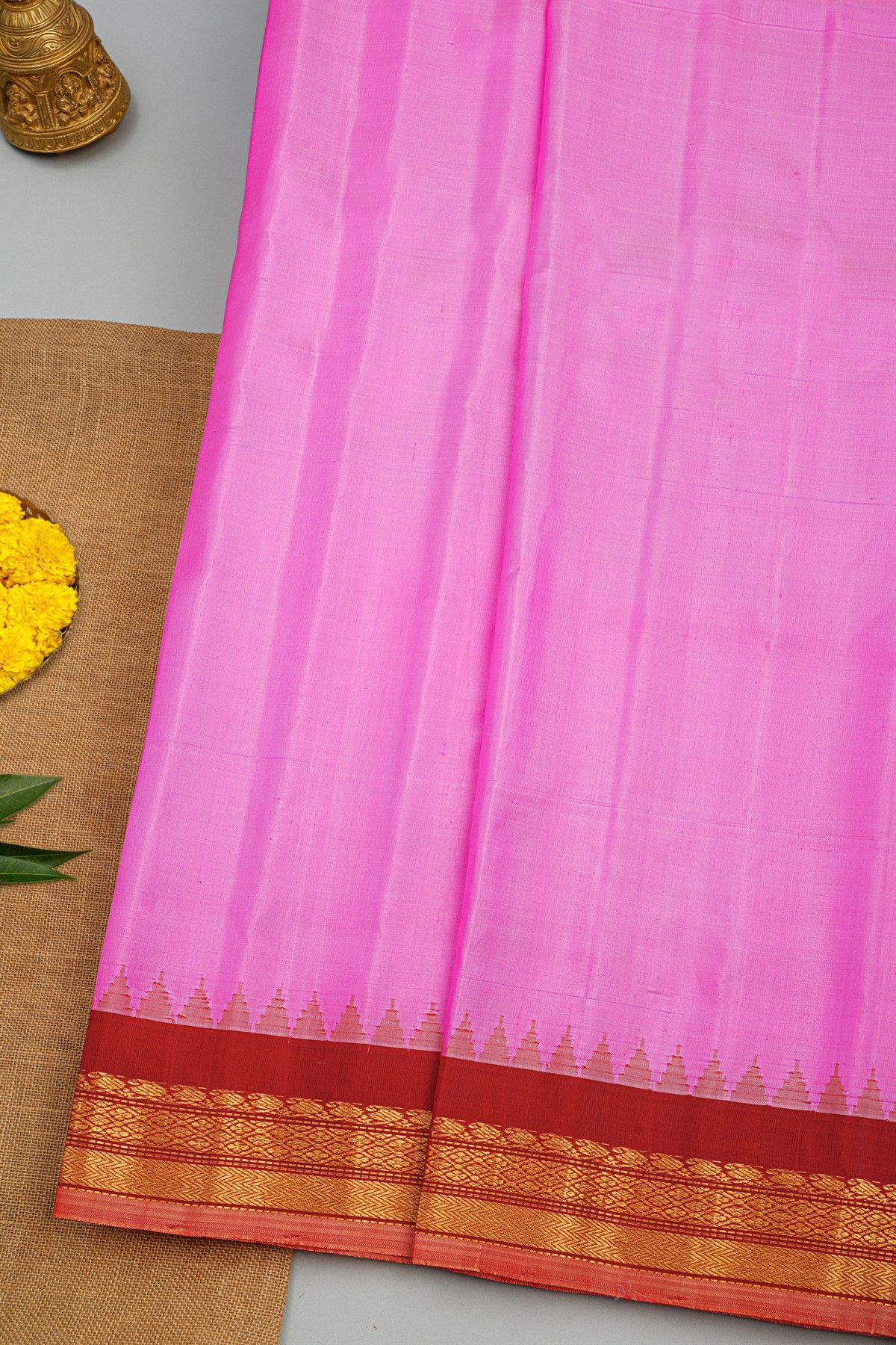 Gadwal Silk Pink Saree