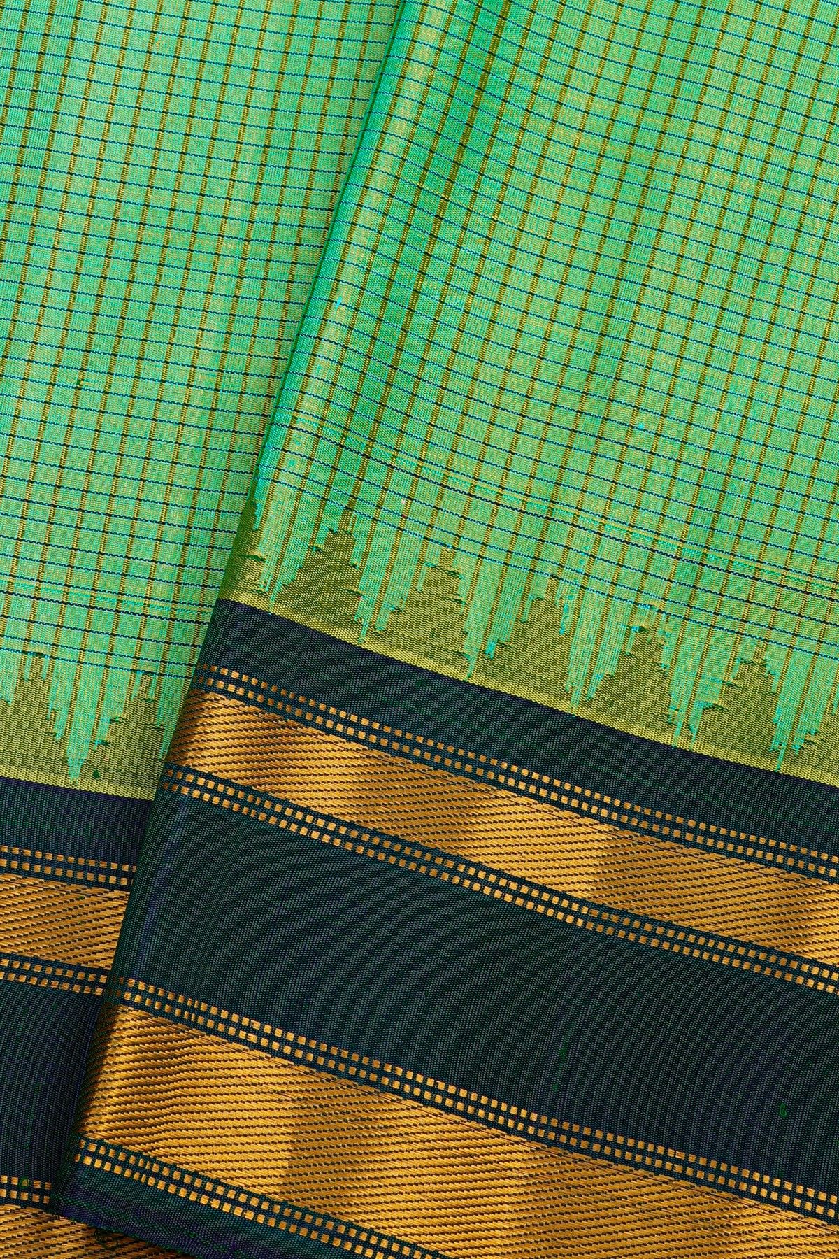 Gadwal Silk Sea Green Saree