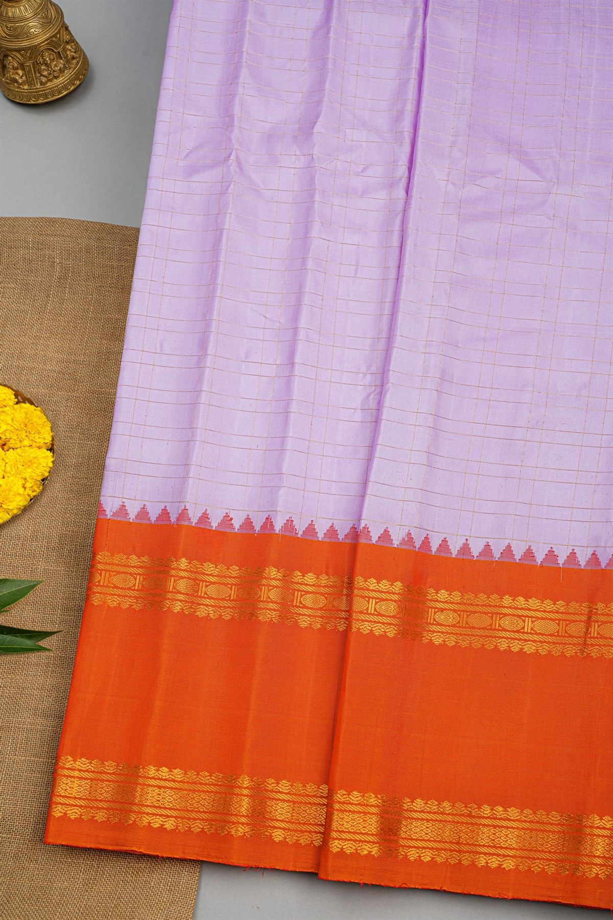 Gadwal Silk Lavender Saree
