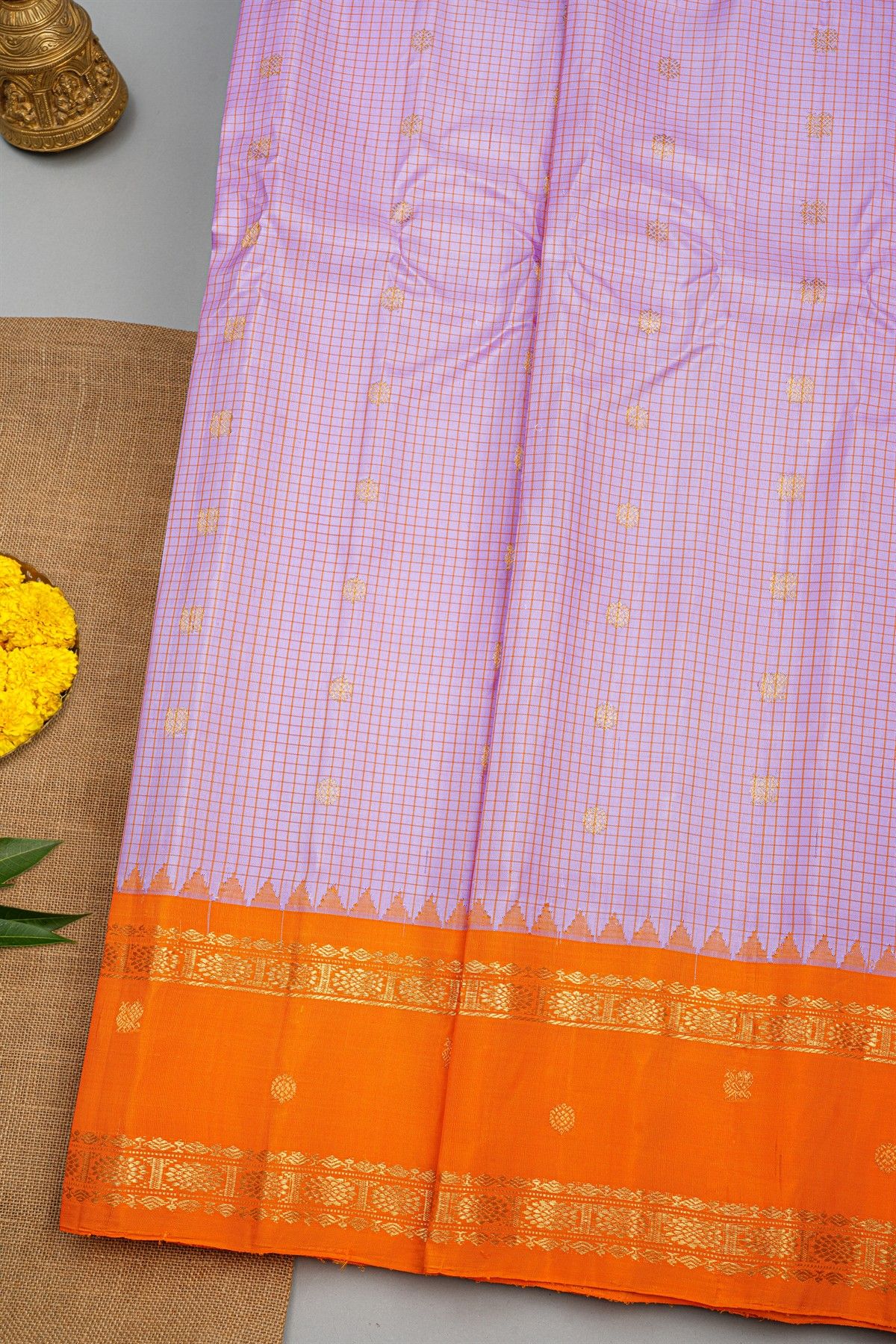 Gadwal Silk Lavender Saree