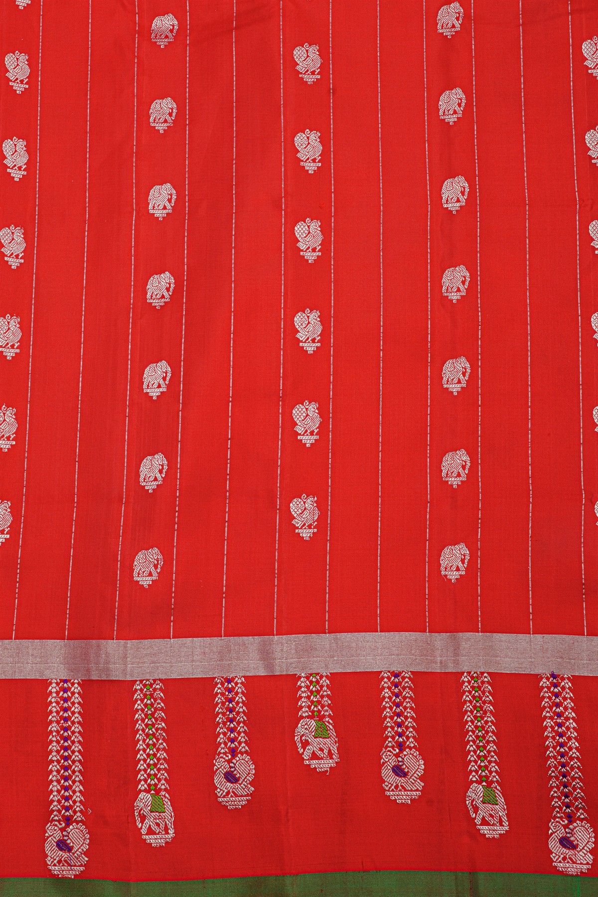 Gadwal Silk Red Saree