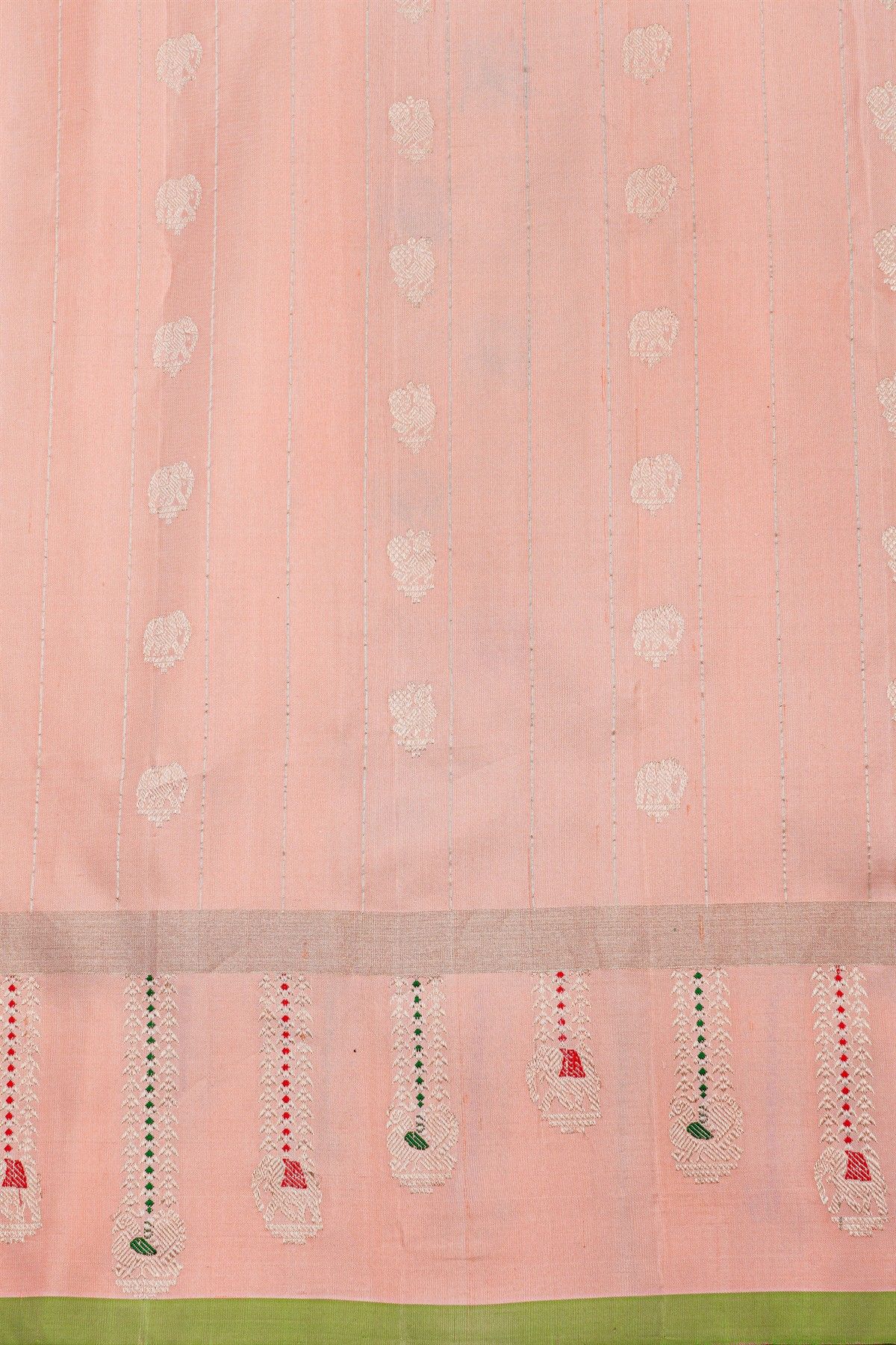 Gadwal Silk Baby Pink Saree