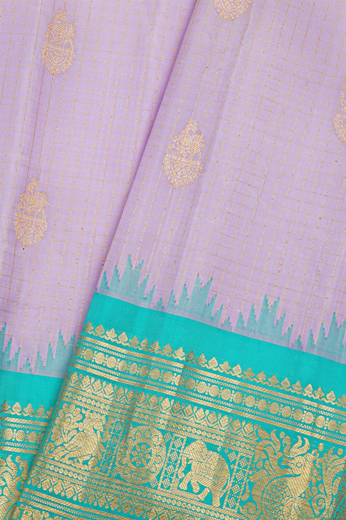 Gadwal Silk Lavender Saree