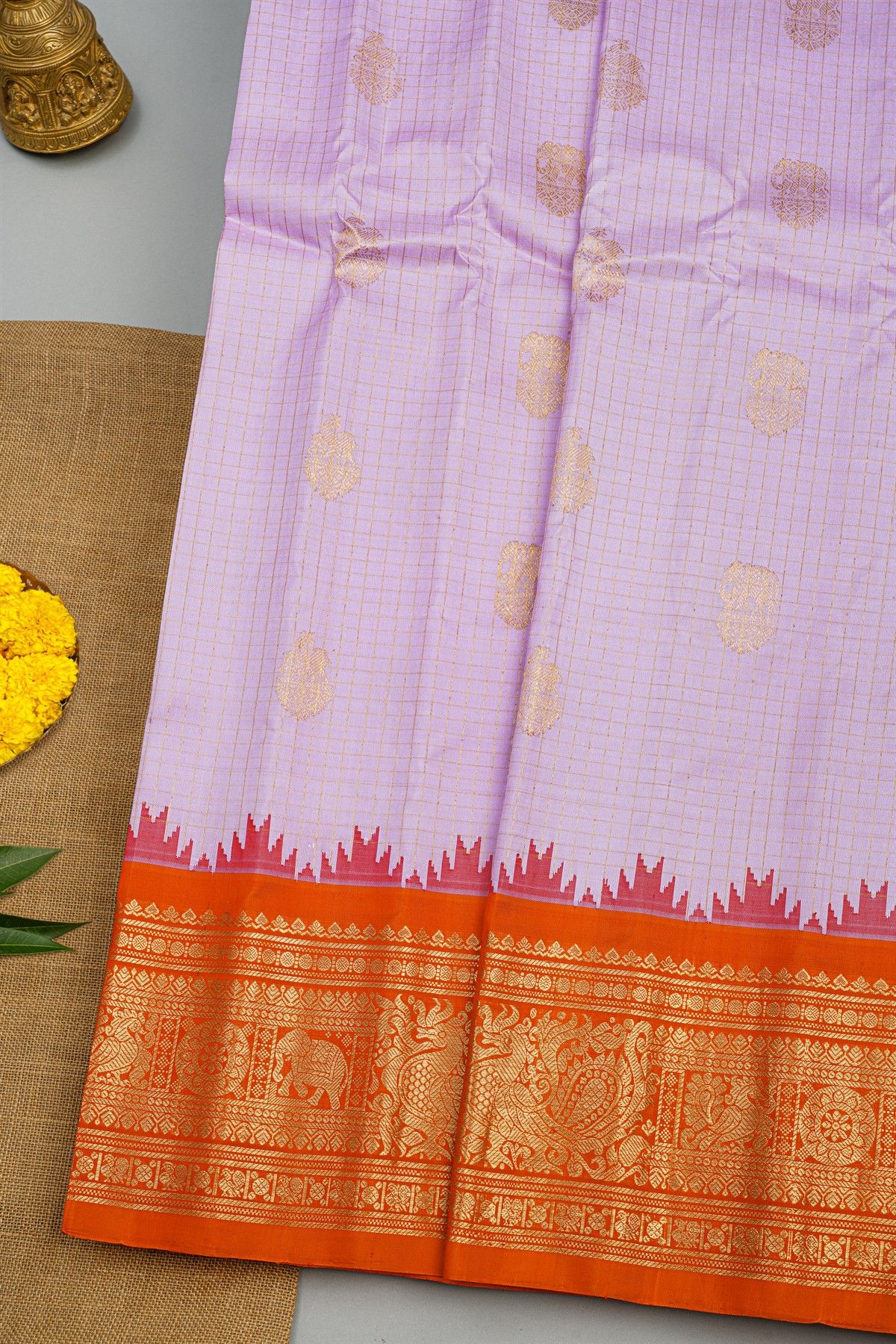 Gadwal Silk Lavender Saree