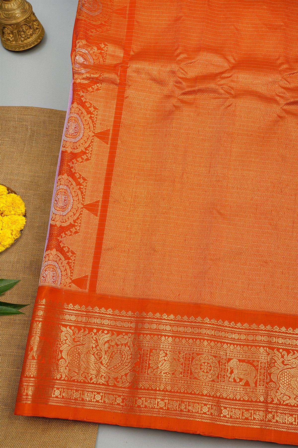 Gadwal Silk Lavender Saree