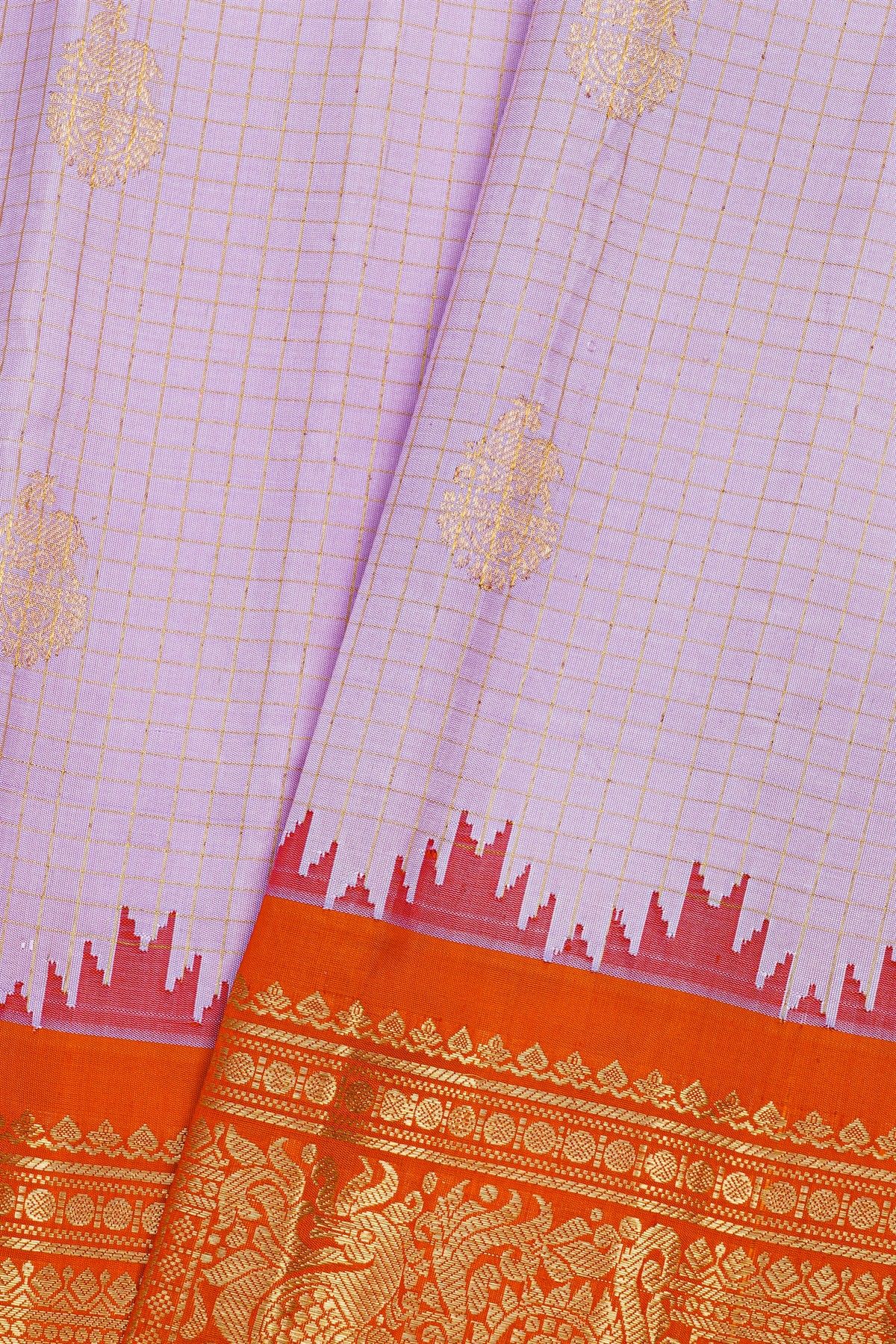 Gadwal Silk Lavender Saree