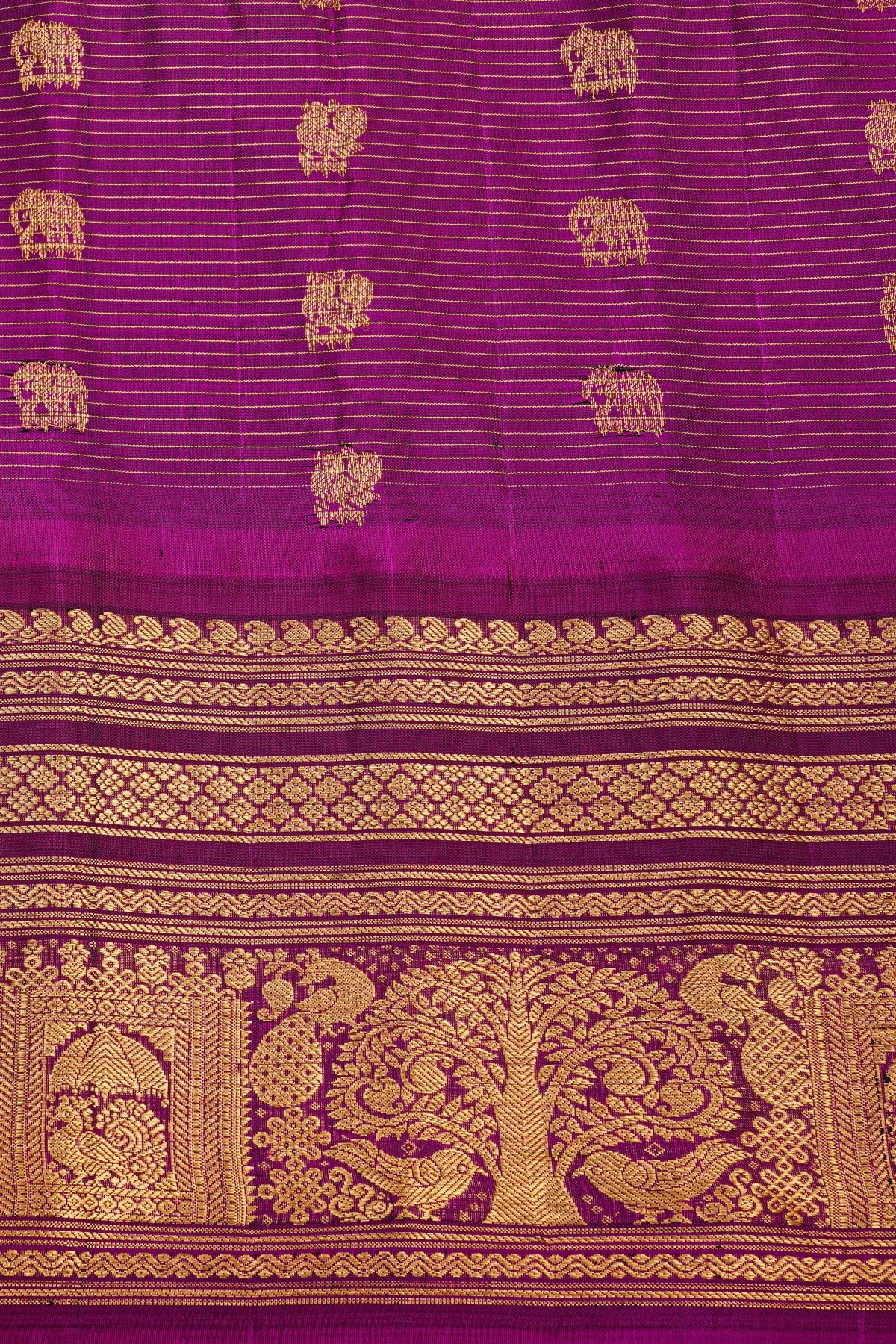Gadwal Silk Lavender Saree