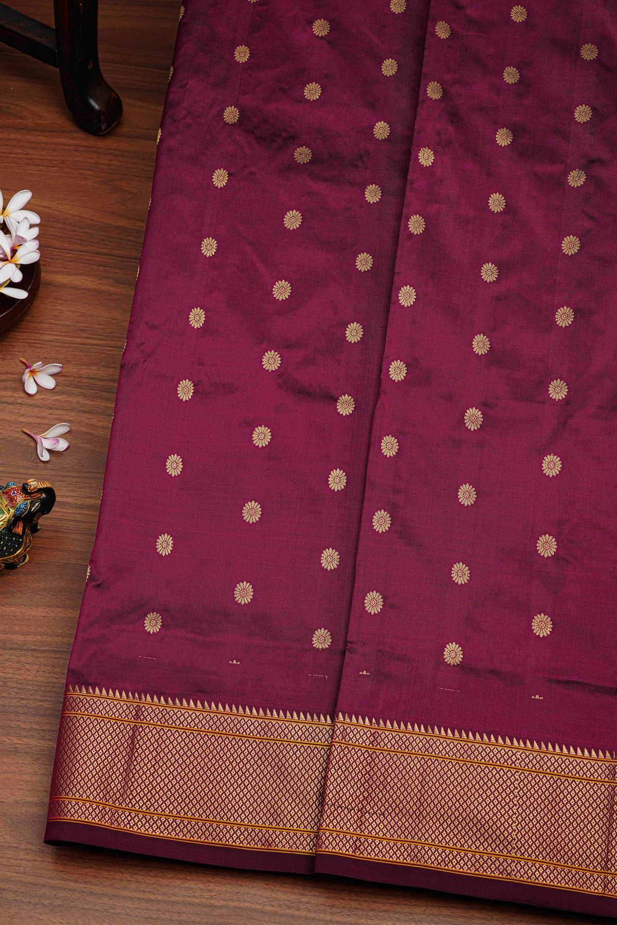Narayanpet Silk Wine Saree