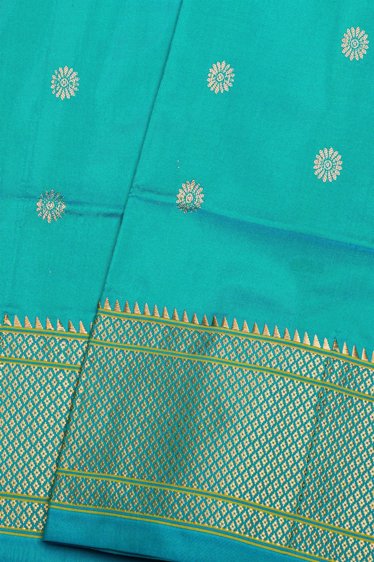 Narayanpet Silk Sky Blue Saree