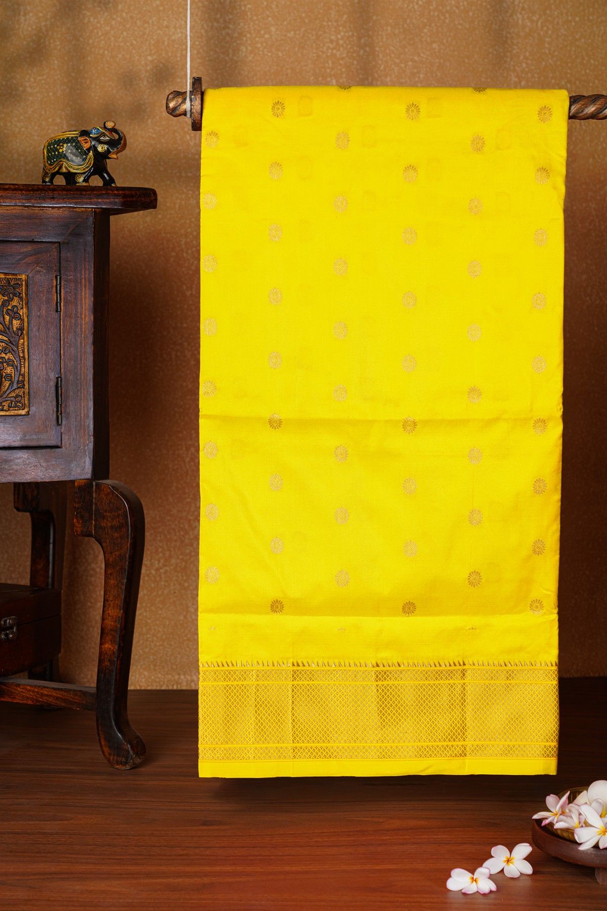 Narayanpet Silk Yellow Saree