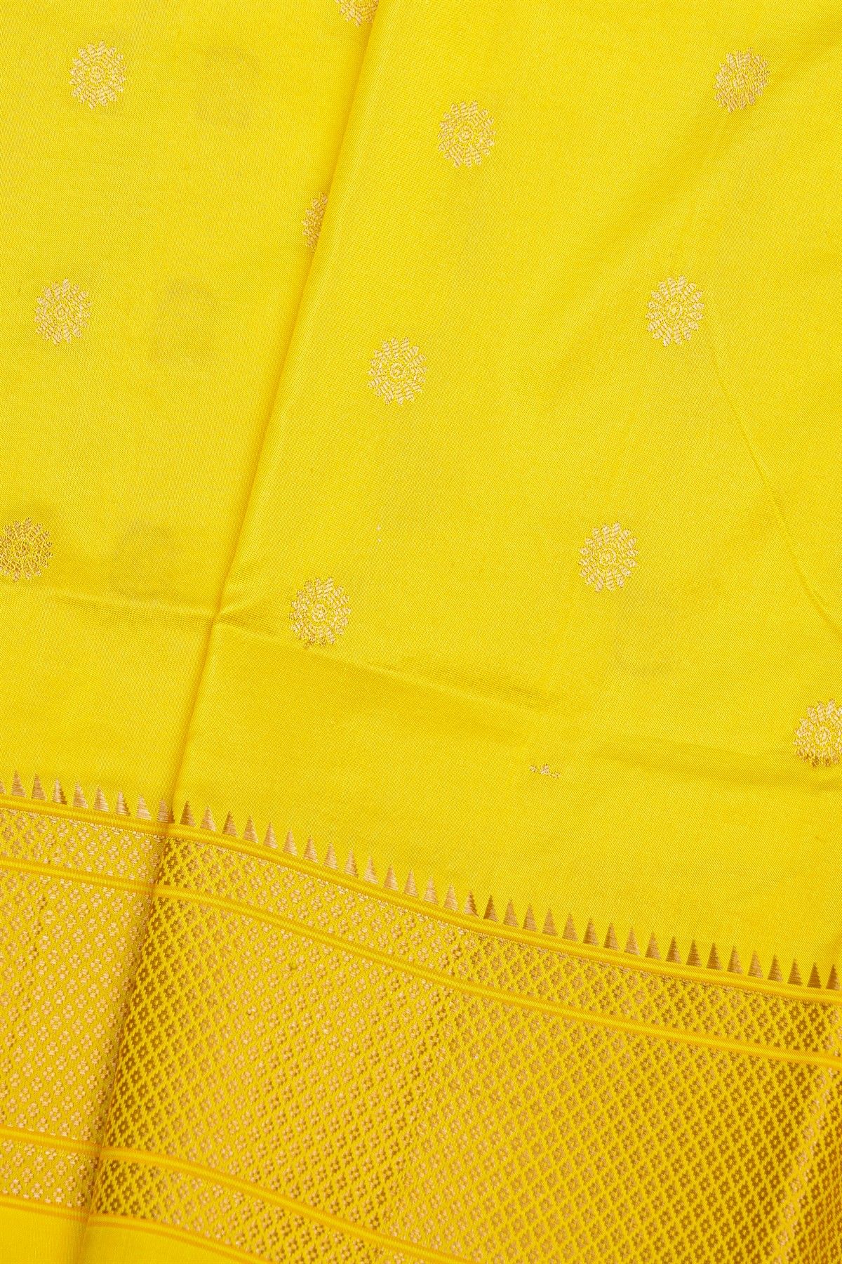 Narayanpet Silk Yellow Saree
